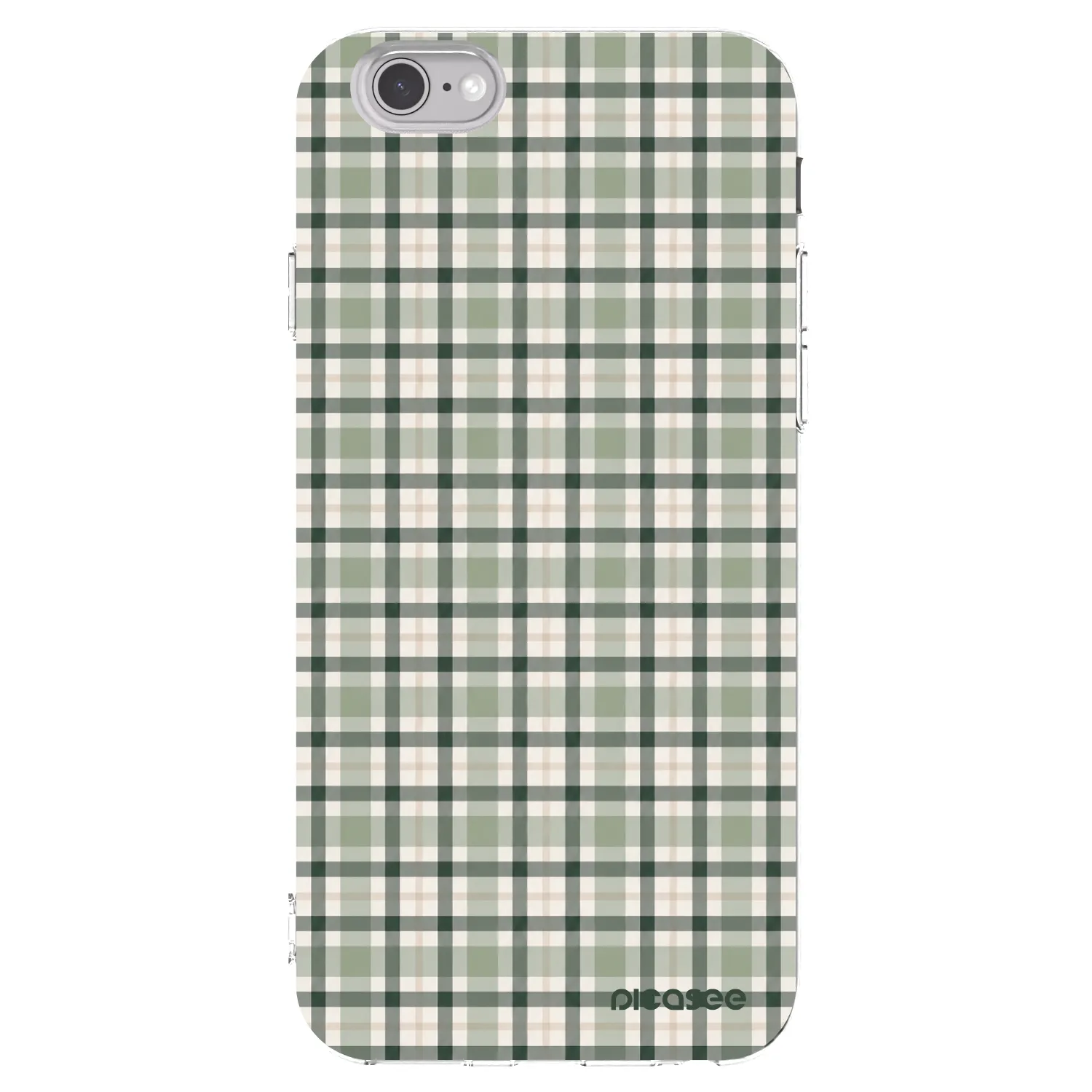 Picasee silikonska prozirna maskica za Apple iPhone 6/6S - Sage Tartan