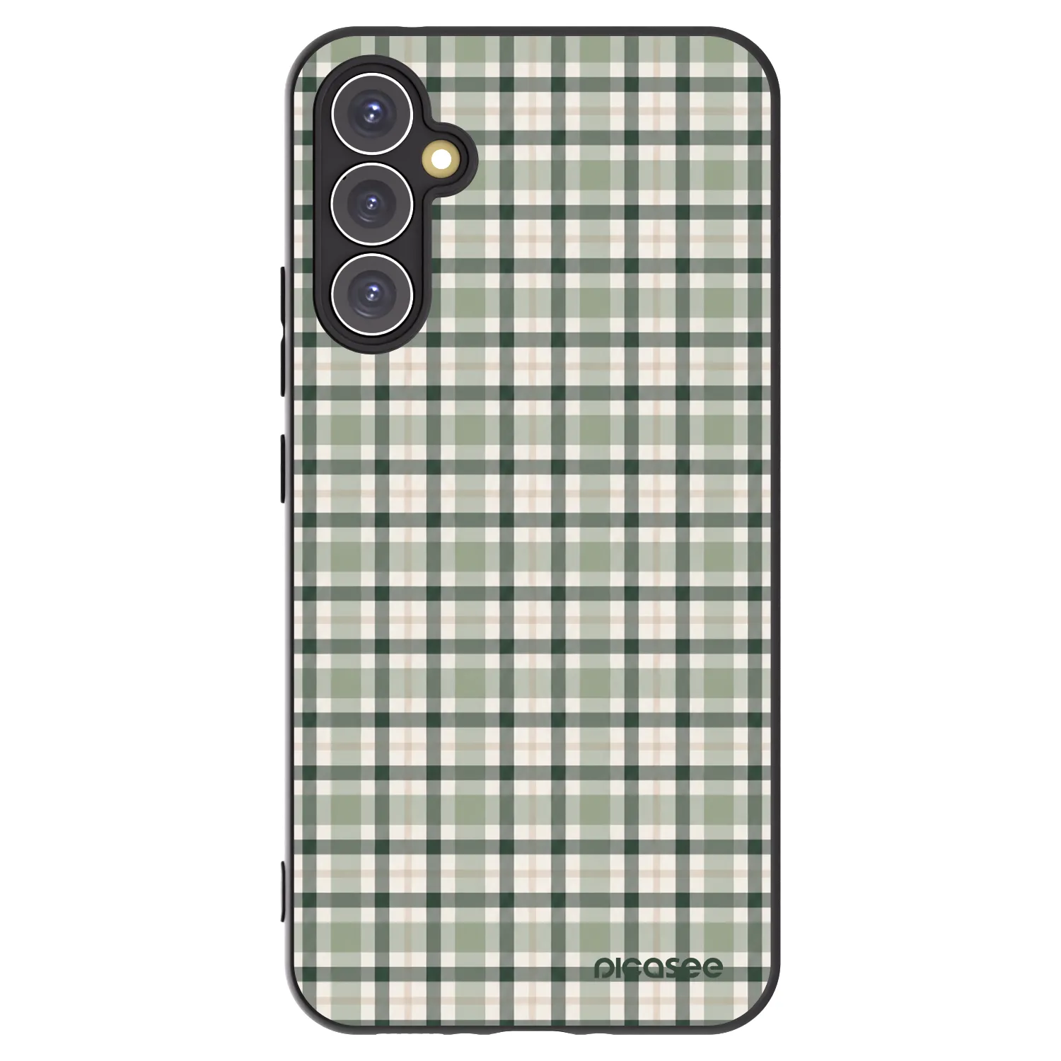 Picasee crna silikonska maskica za Samsung Galaxy A34 5G A346B - Sage Tartan