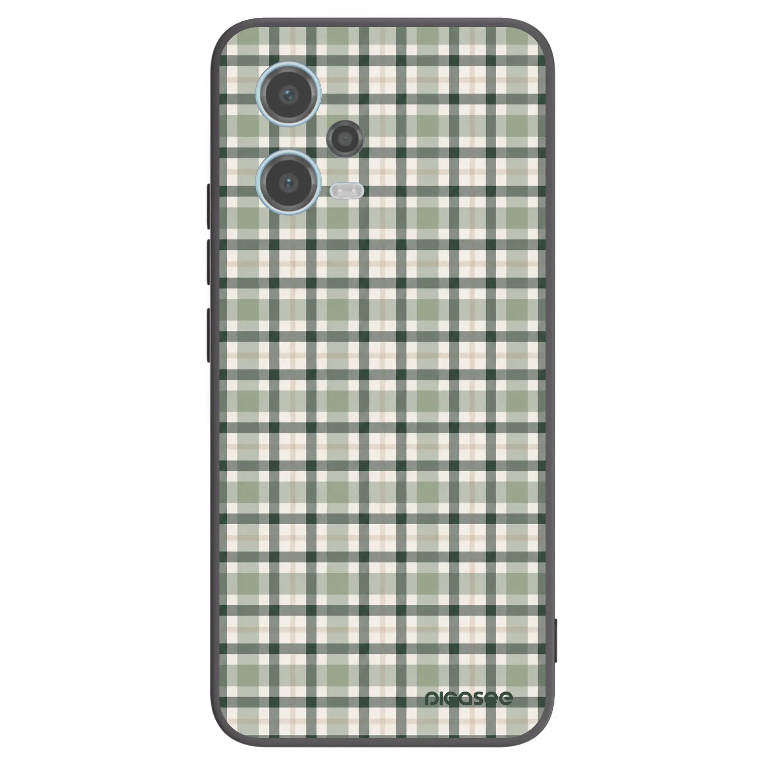 Picasee crna silikonska maskica za Xiaomi Redmi Note 12 5G - Sage Tartan