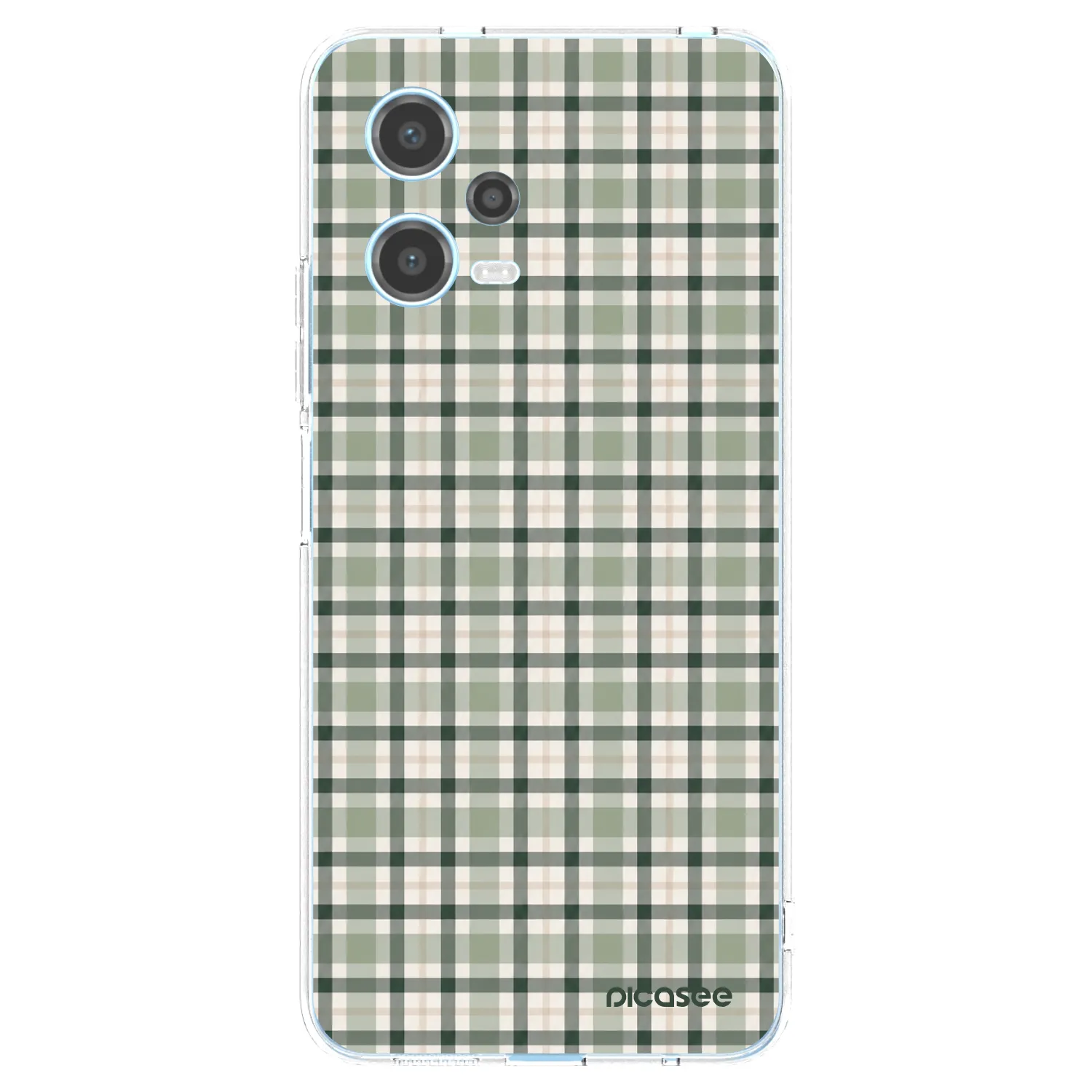 Picasee silikonska prozirna maskica za Xiaomi Redmi Note 12 5G - Sage Tartan