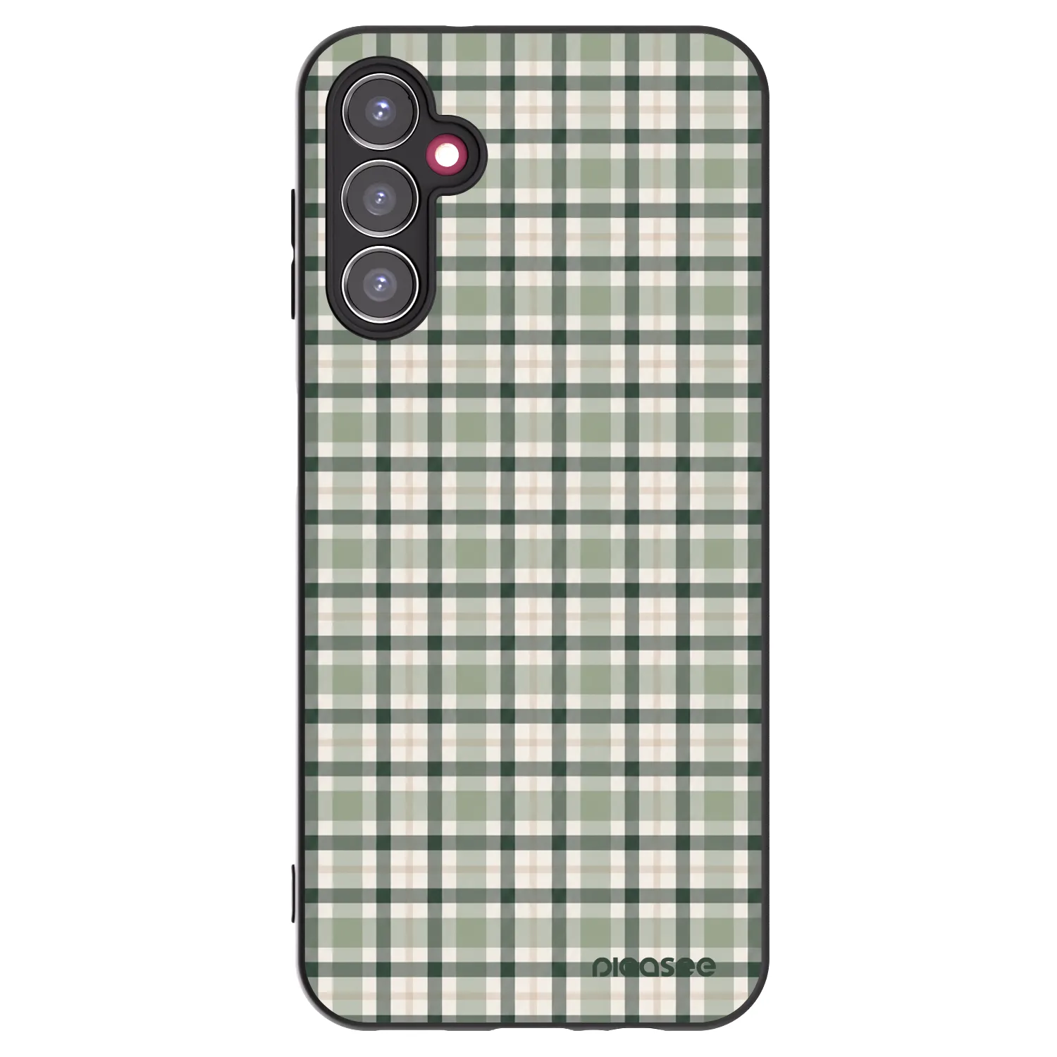Picasee crna silikonska maskica za Samsung Galaxy A14 4G A145R - Sage Tartan