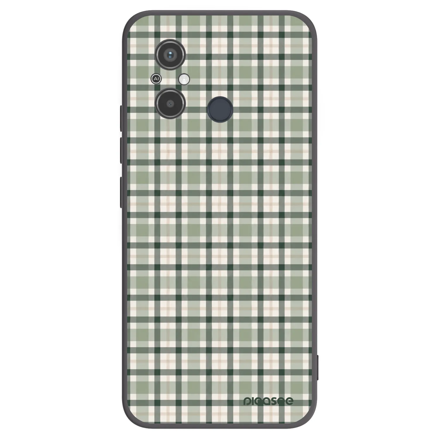 Picasee crna silikonska maskica za Xiaomi Redmi 12C - Sage Tartan