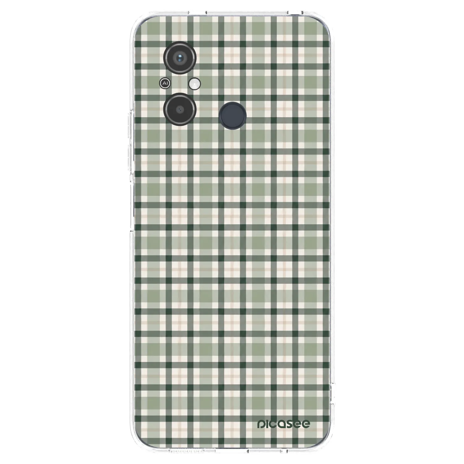 Picasee silikonska prozirna maskica za Xiaomi Redmi 12C - Sage Tartan