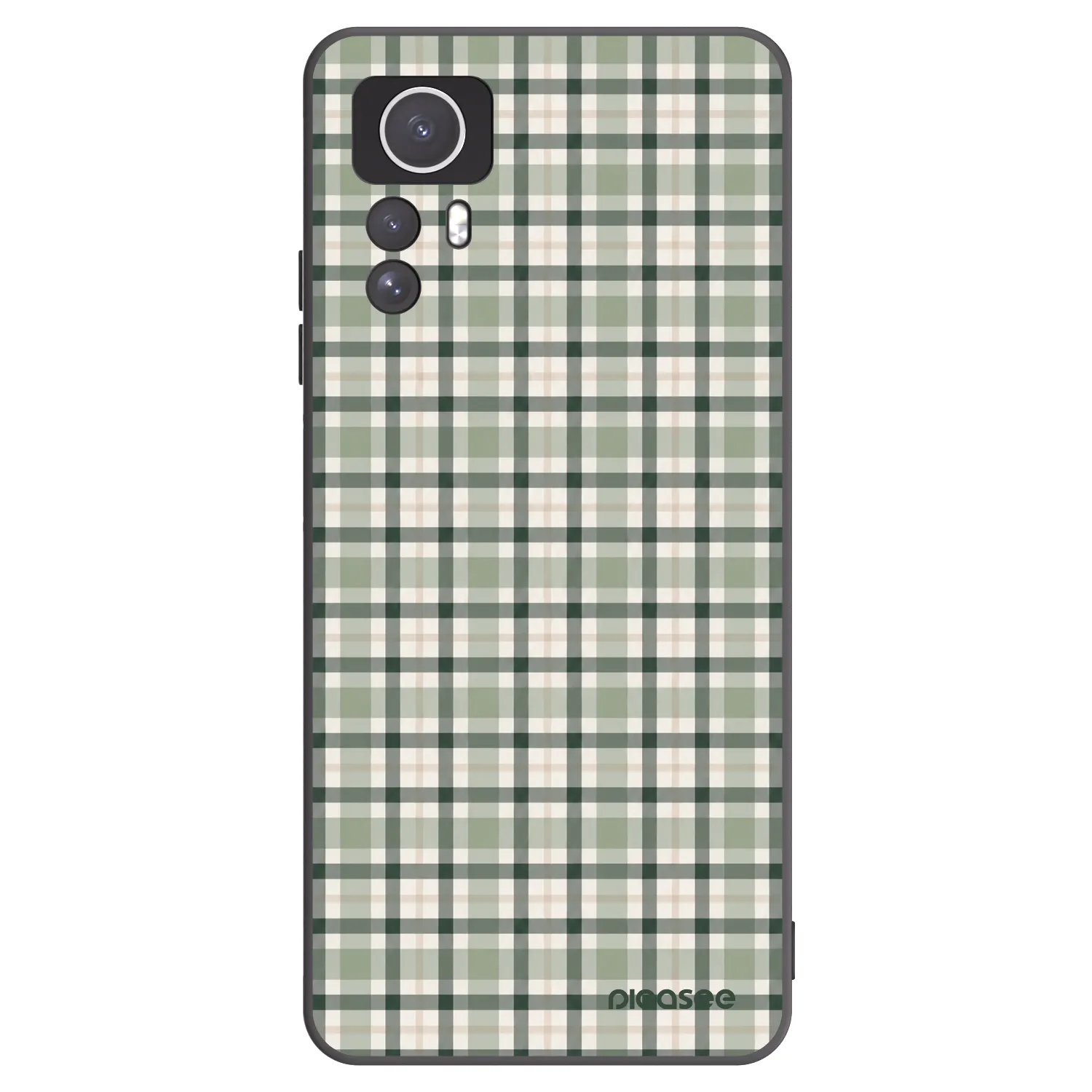 Picasee crna silikonska maskica za Xiaomi Redmi Note 12S - Sage Tartan