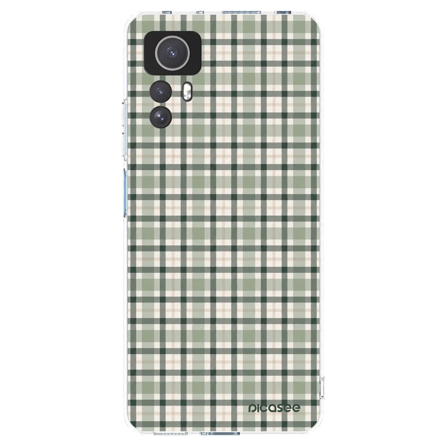 Picasee silikonska prozirna maskica za Xiaomi Redmi Note 12S - Sage Tartan