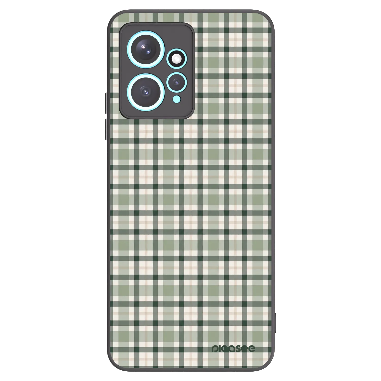 Picasee crna silikonska maskica za Xiaomi Redmi Note 12 4G - Sage Tartan