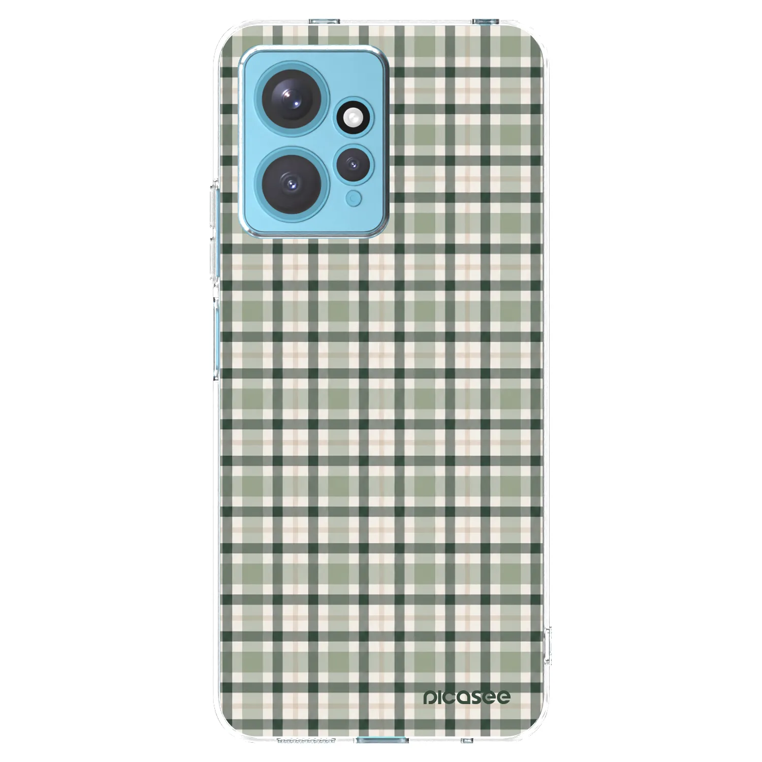 Picasee silikonska prozirna maskica za Xiaomi Redmi Note 12 4G - Sage Tartan