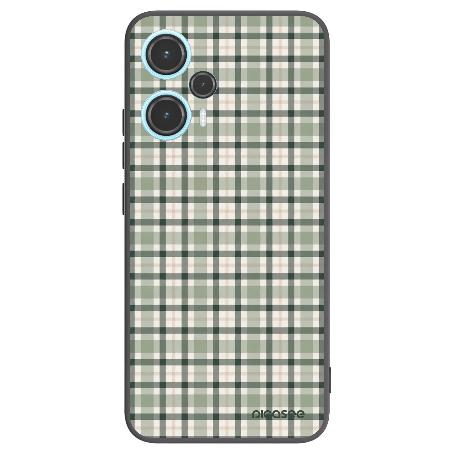 Picasee crna silikonska maskica za Xiaomi Poco F5 - Sage Tartan