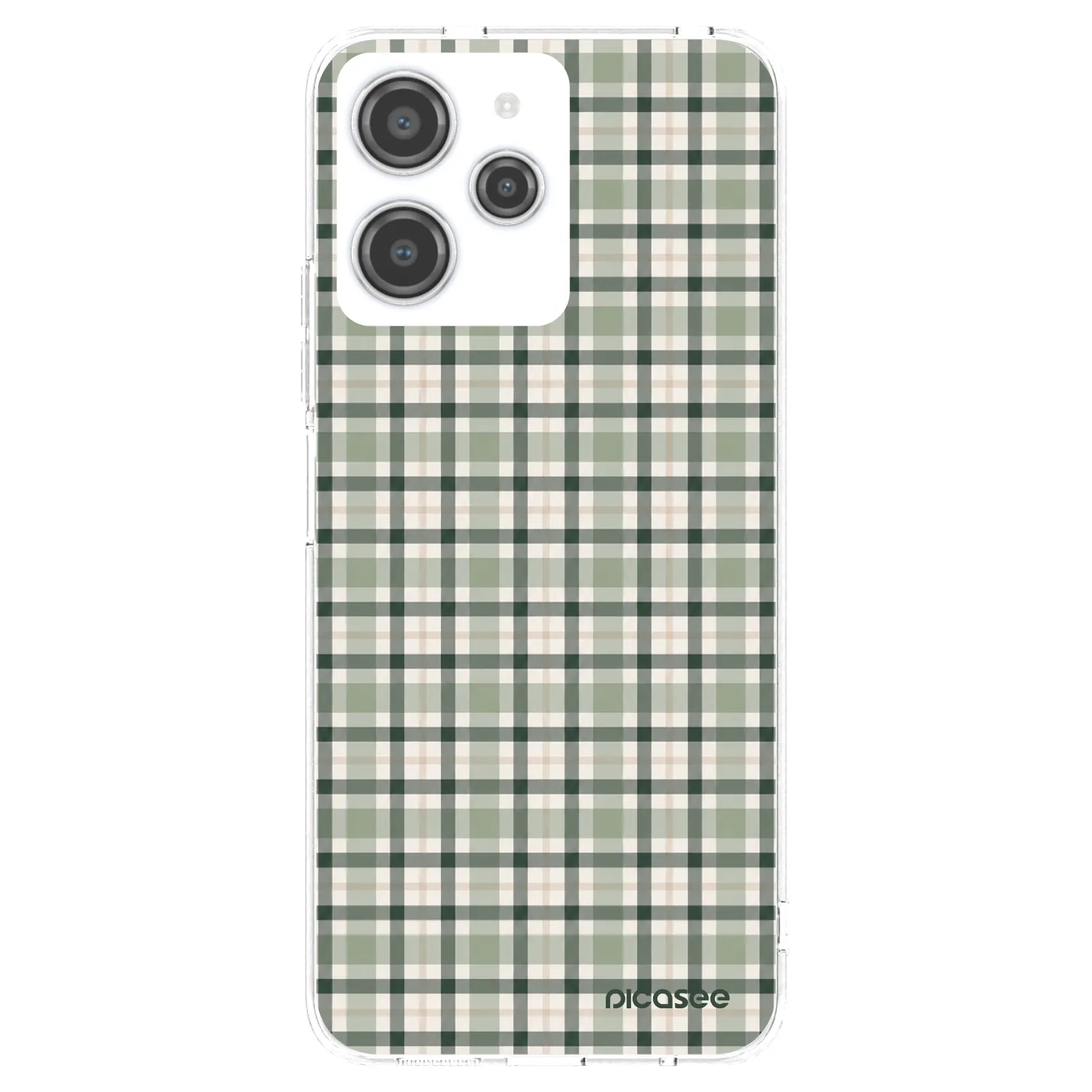 Picasee silikonska prozirna maskica za Xiaomi Redmi 12 4G - Sage Tartan