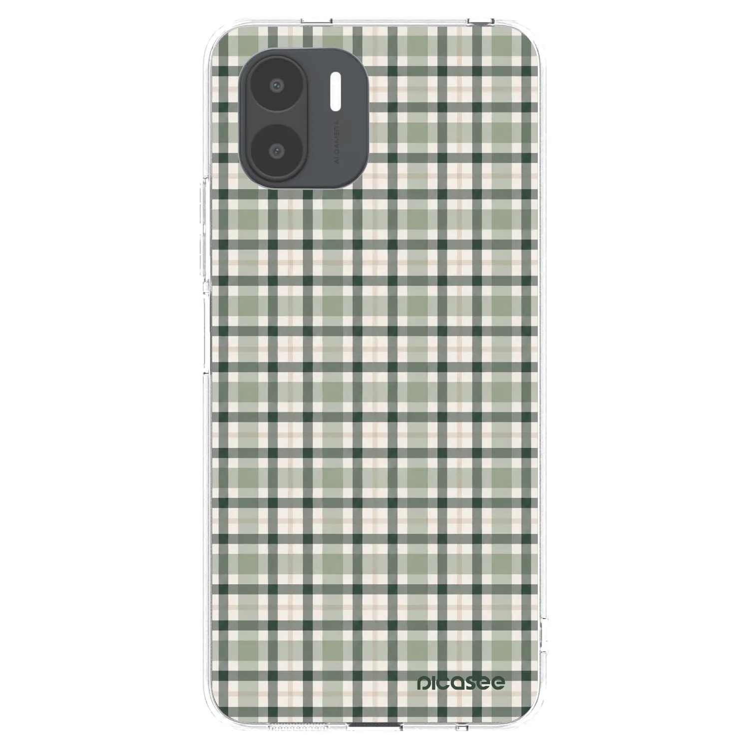 Picasee silikonska prozirna maskica za Xiaomi Redmi A2 - Sage Tartan