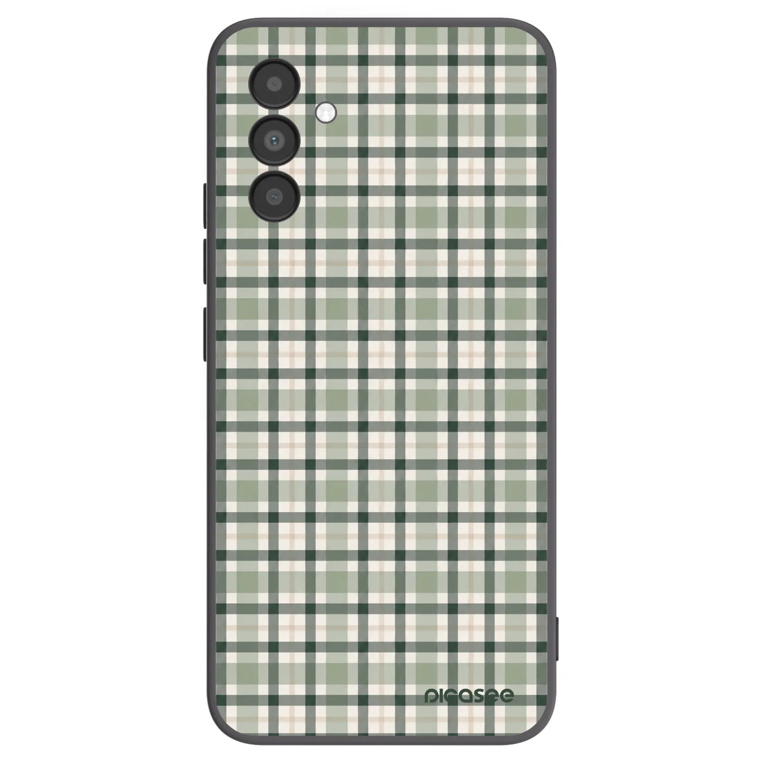Picasee crna silikonska maskica za Samsung Galaxy A04s A047F - Sage Tartan