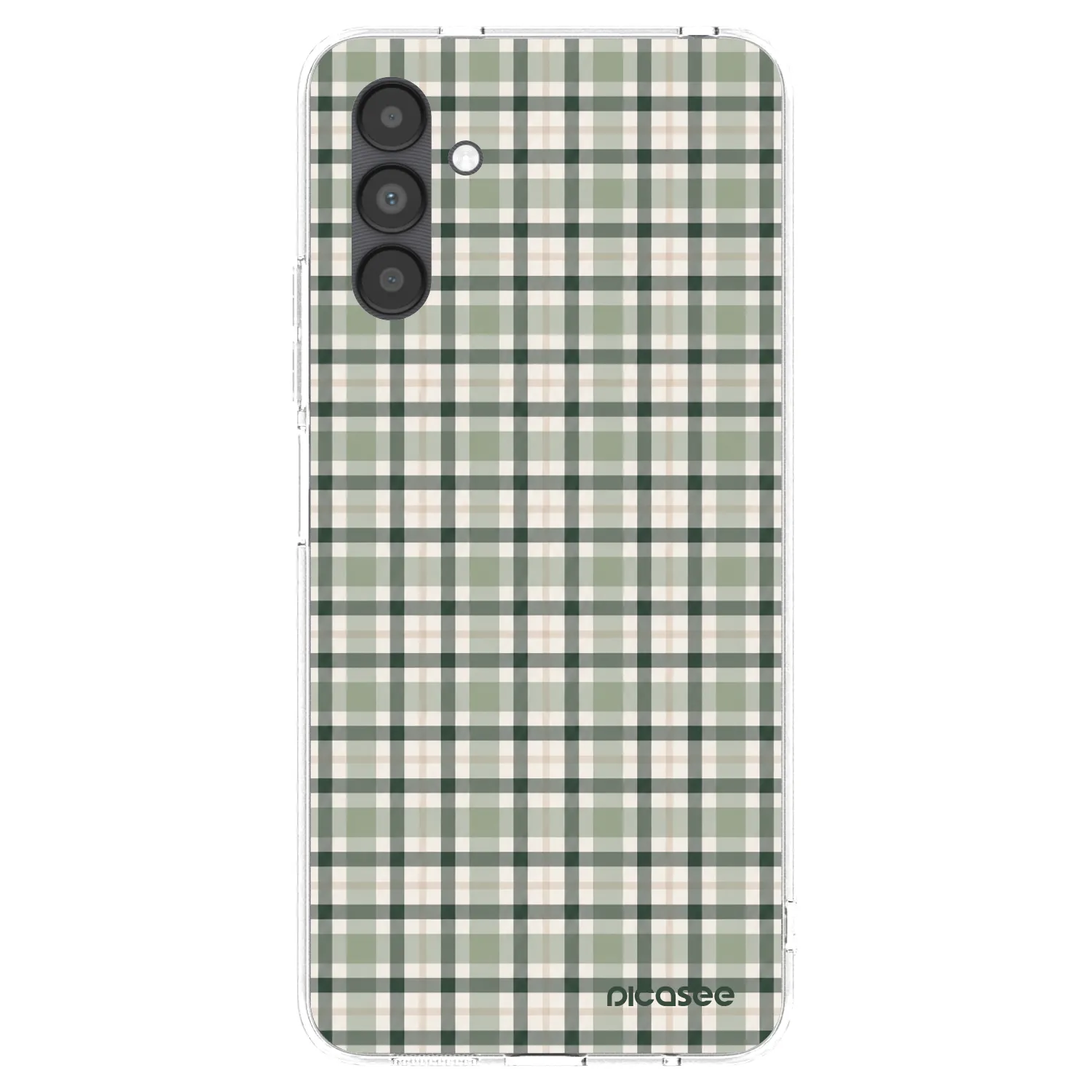 Picasee silikonska prozirna maskica za Samsung Galaxy A04s A047F - Sage Tartan