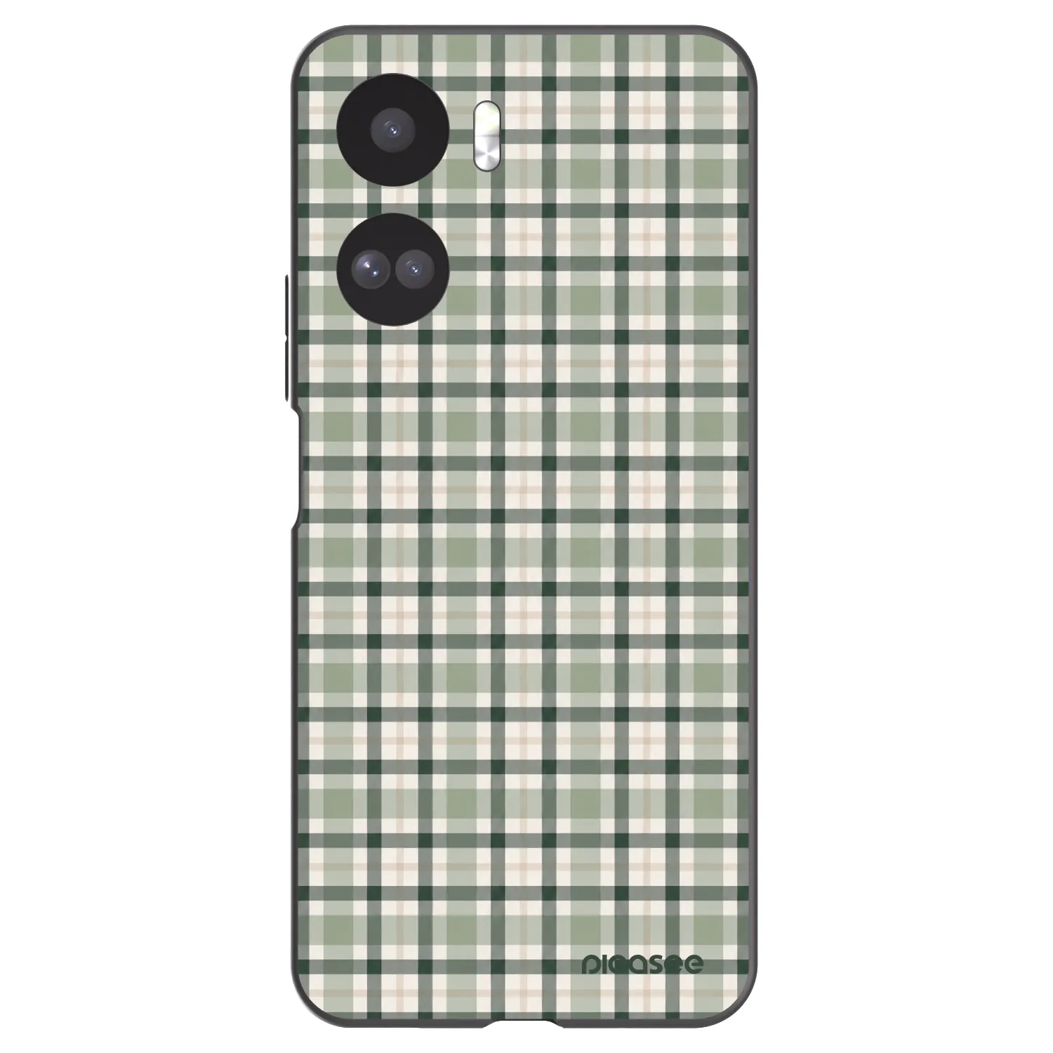 Picasee crna silikonska maskica za Honor 90 Lite 5G - Sage Tartan