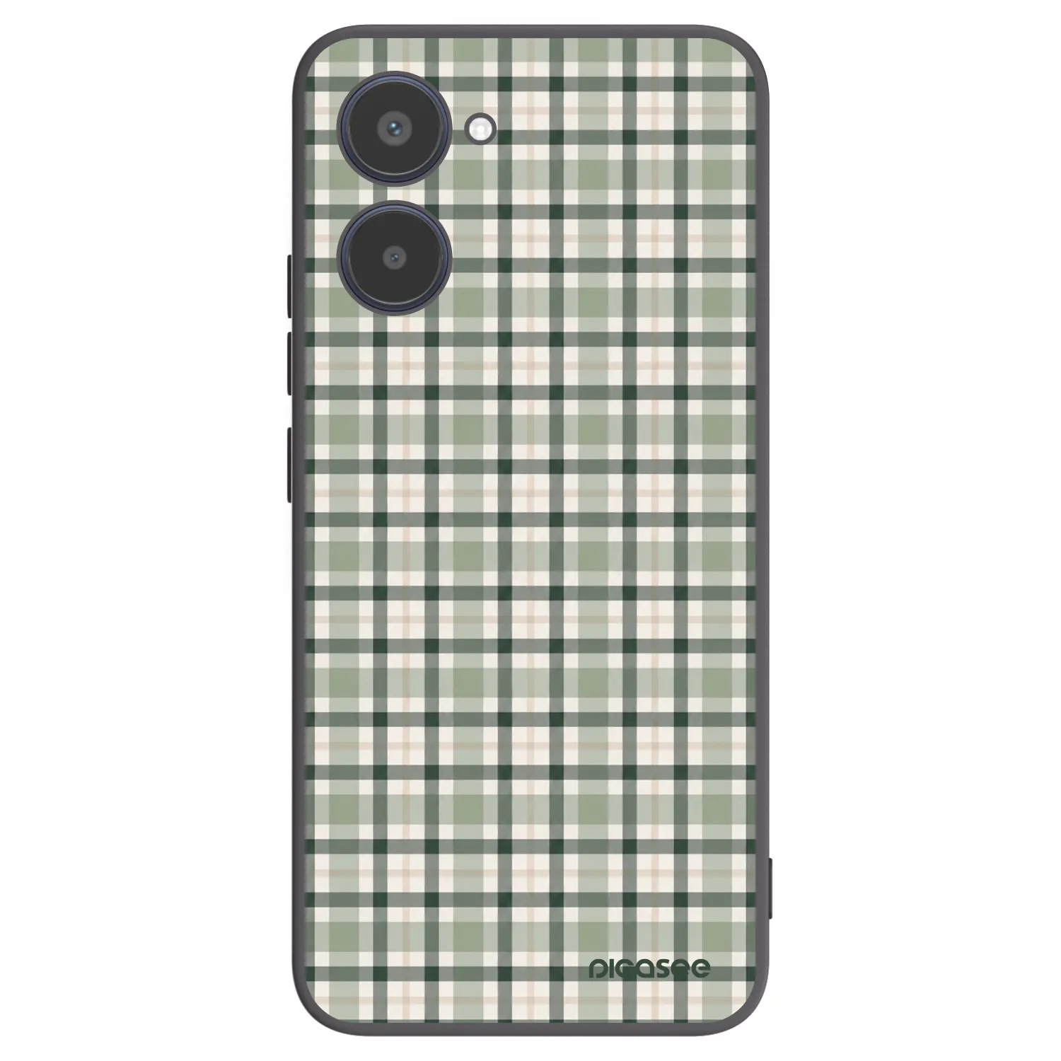 Picasee crna silikonska maskica za Realme 10 4G - Sage Tartan