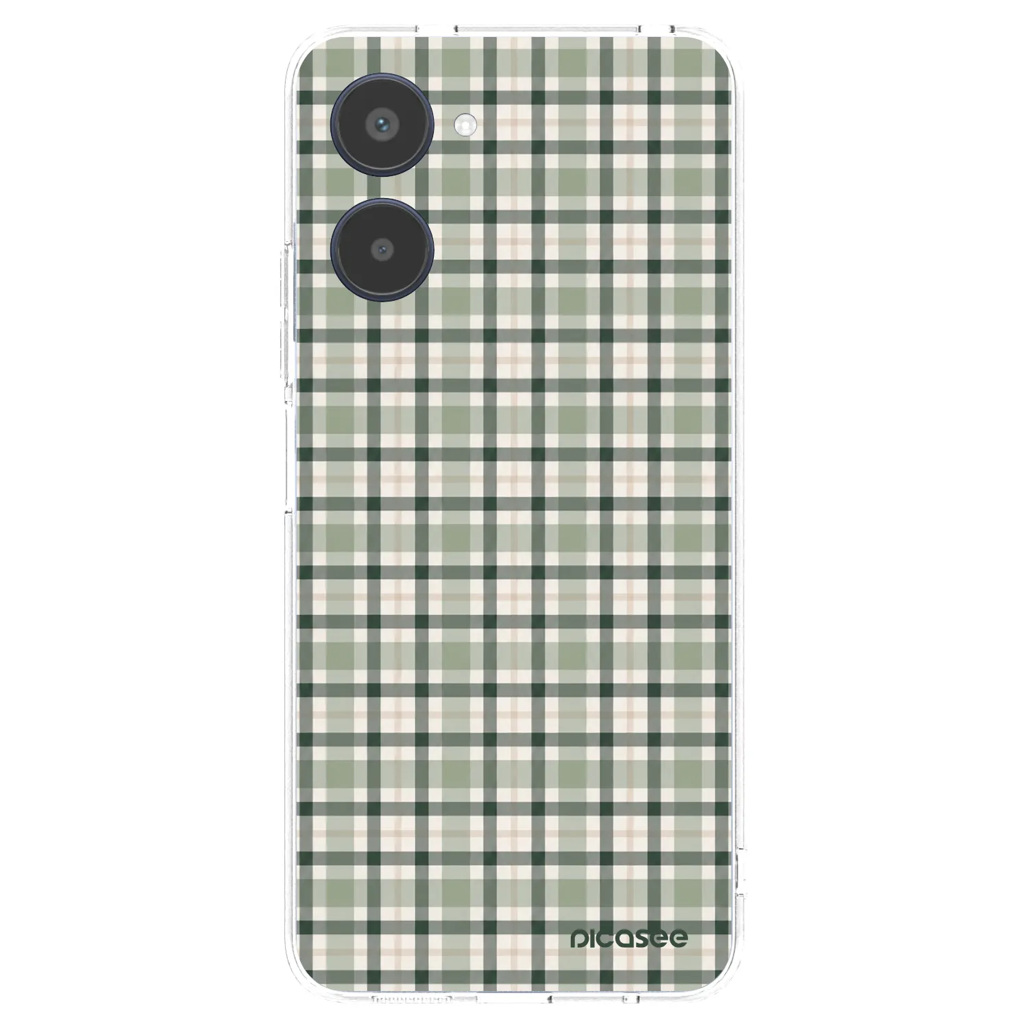 Picasee silikonska prozirna maskica za Realme 10 4G - Sage Tartan