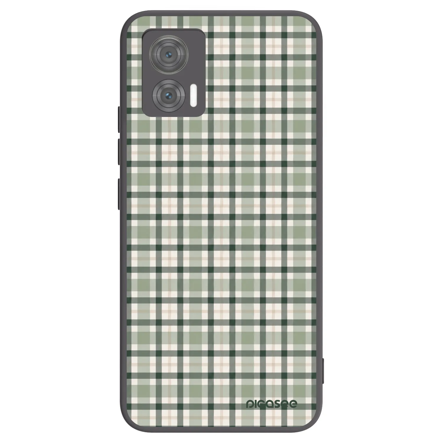 Picasee crna silikonska maskica za Motorola Edge 30 Neo - Sage Tartan