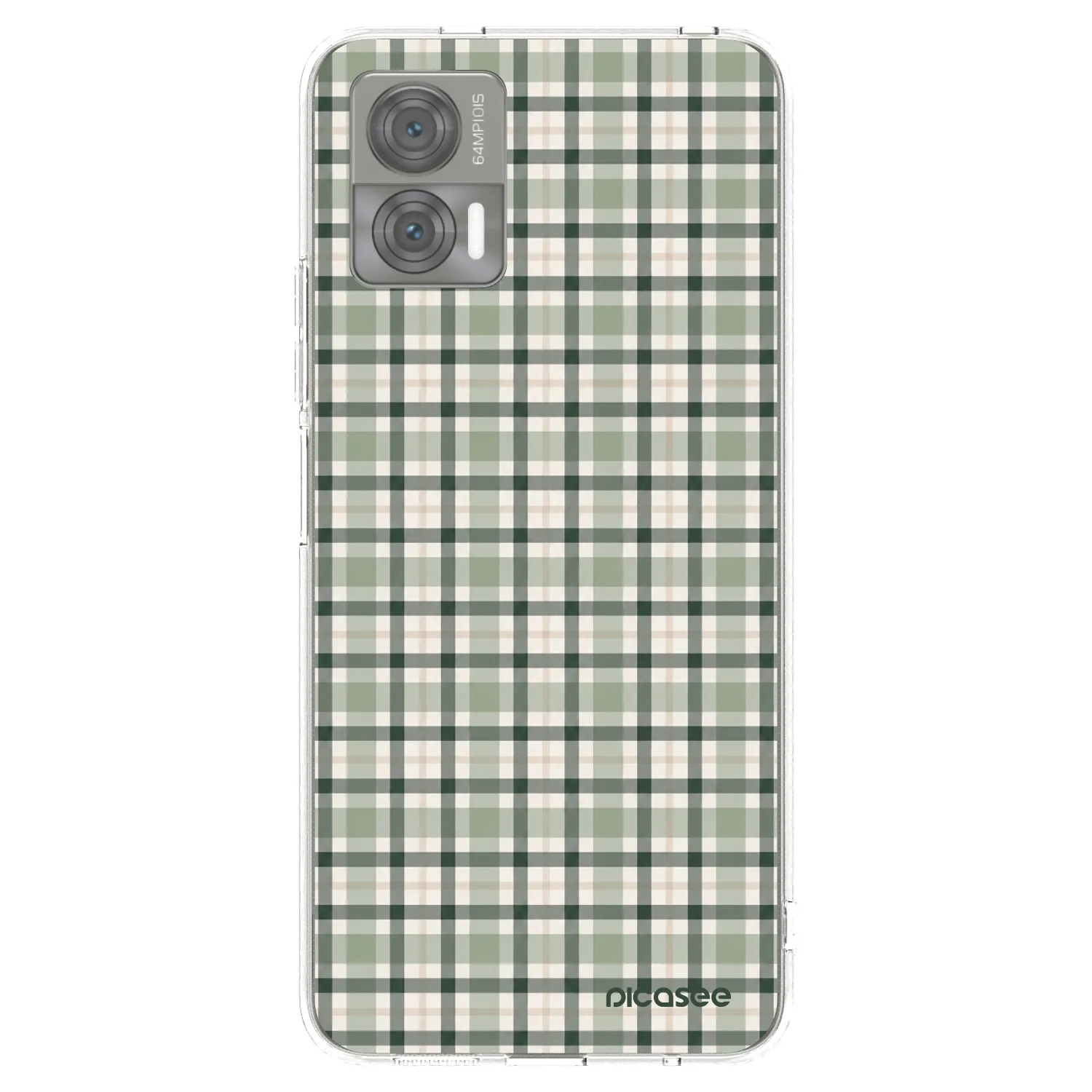 Picasee silikonska prozirna maskica za Motorola Edge 30 Neo - Sage Tartan