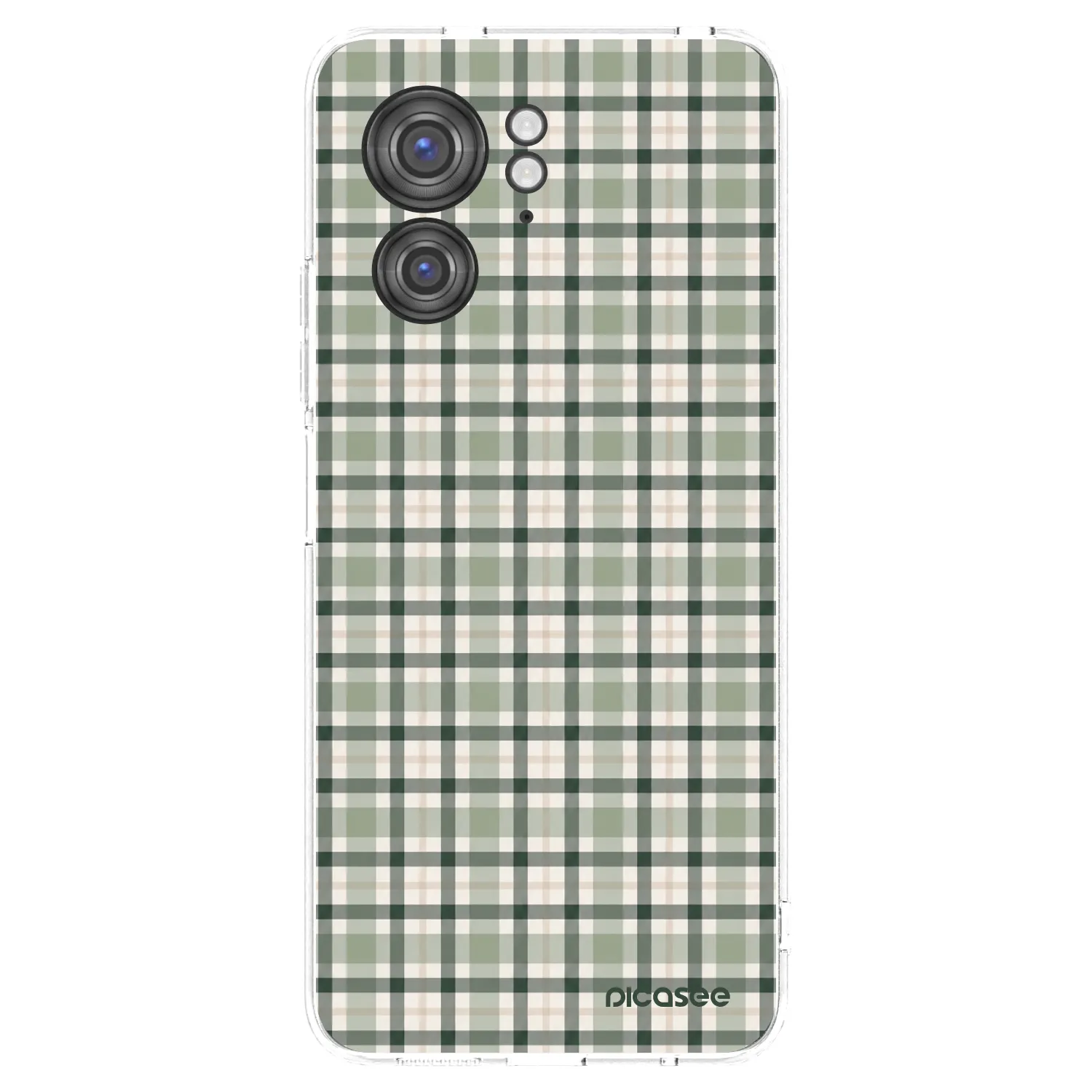 Picasee silikonska prozirna maskica za Motorola Edge 40 - Sage Tartan