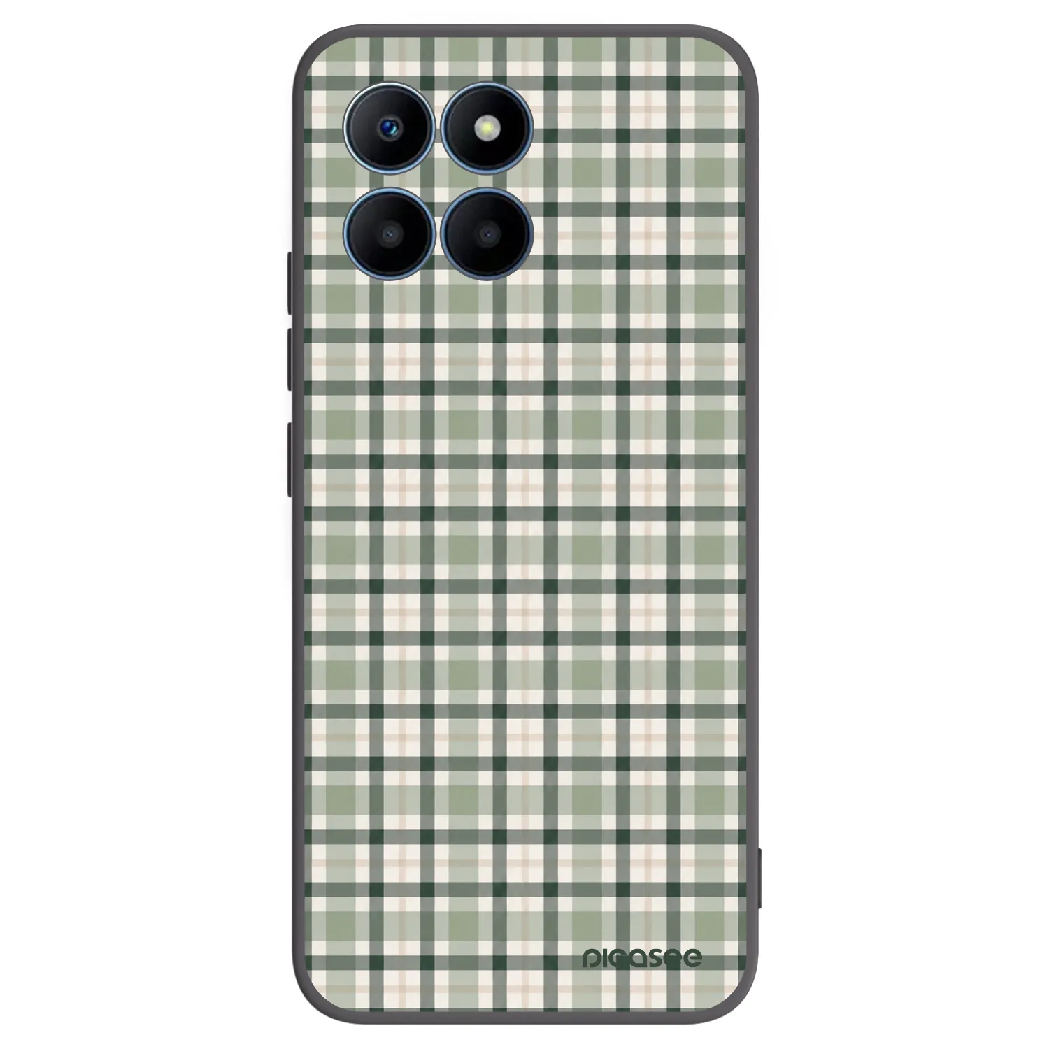 Picasee crna silikonska maskica za Honor 70 Lite - Sage Tartan