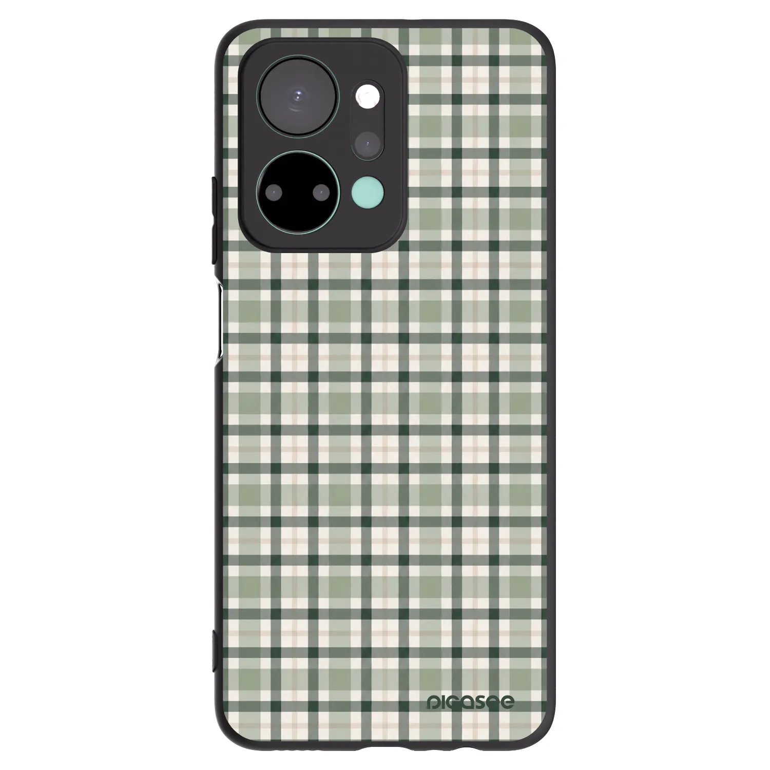 Picasee crna silikonska maskica za Honor X7a - Sage Tartan