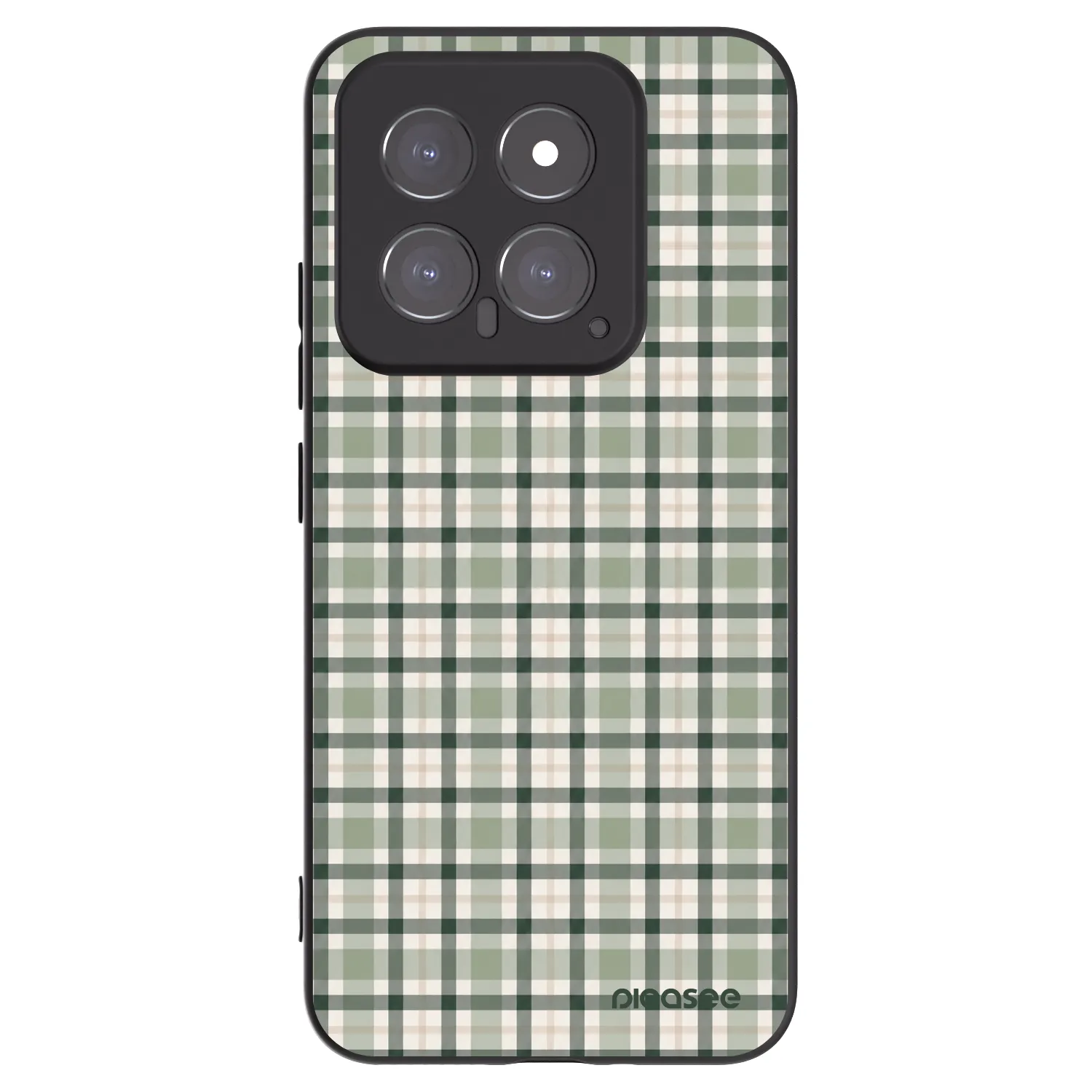 Picasee crna silikonska maskica za Xiaomi 14 - Sage Tartan