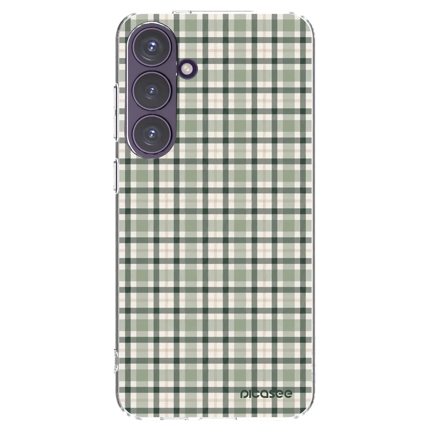Picasee silikonska prozirna maskica za Samsung Galaxy S24+ S926B 5G - Sage Tartan