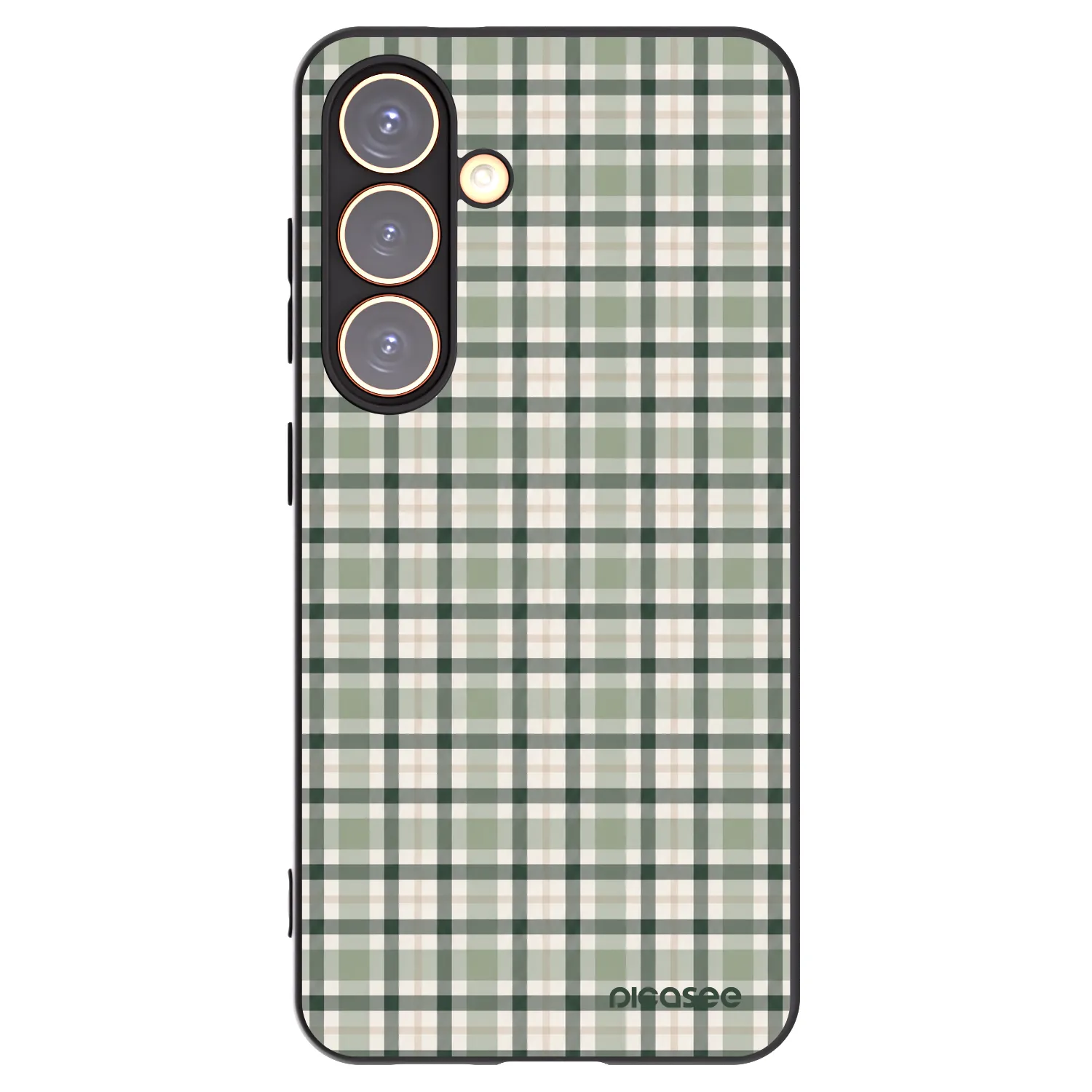 Picasee crna silikonska maskica za Samsung Galaxy S24 S921B 5G - Sage Tartan