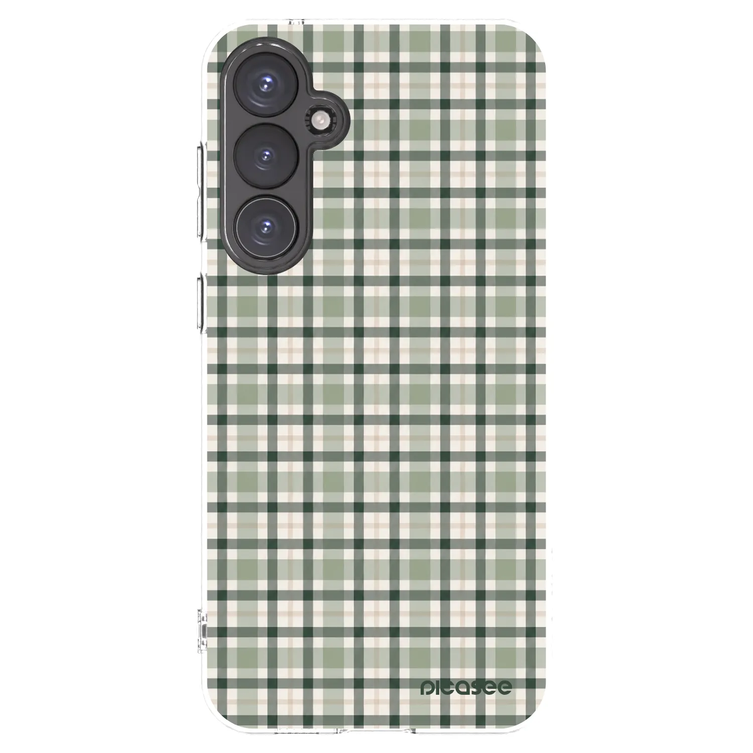 Picasee silikonska prozirna maskica za Samsung Galaxy S23 FE S711B - Sage Tartan