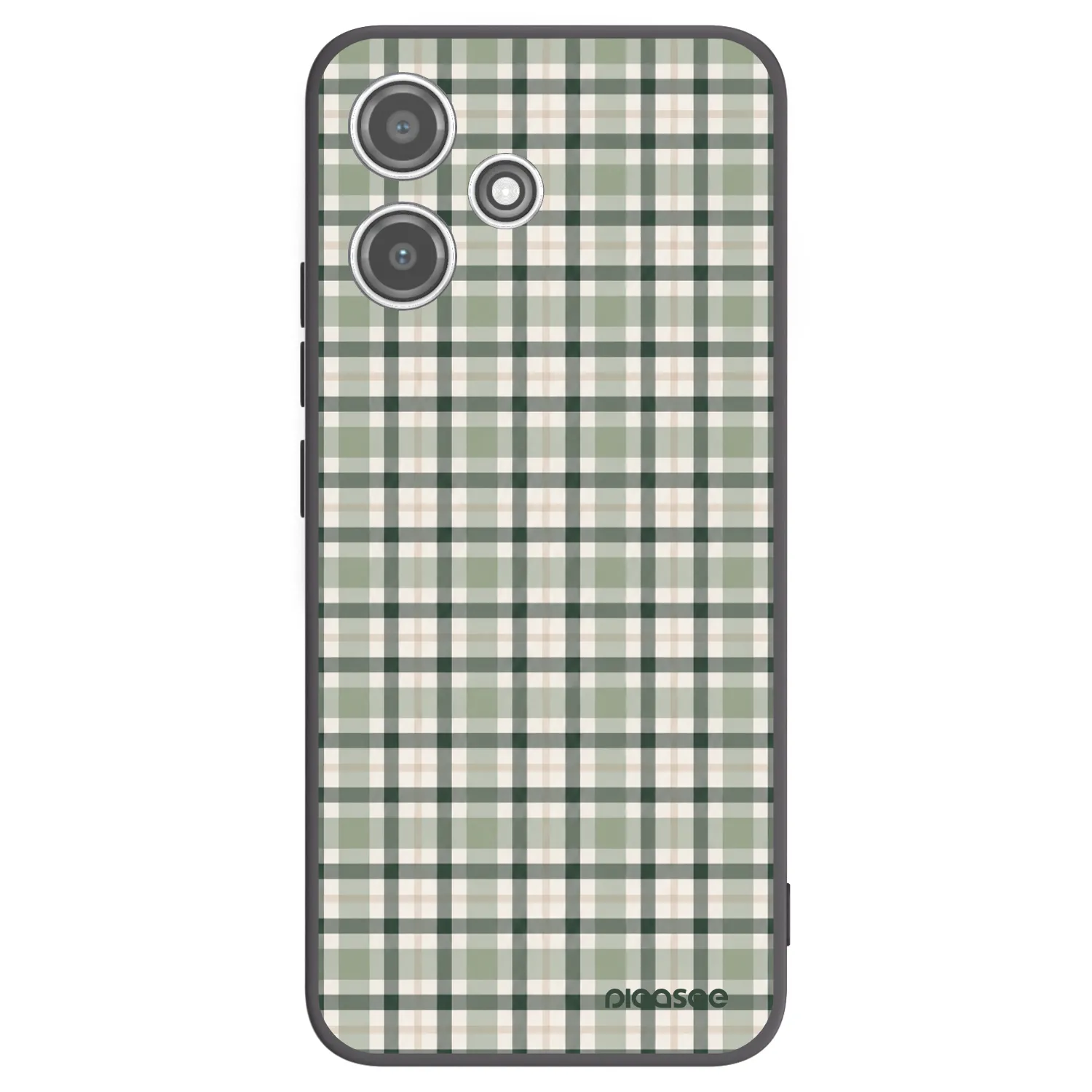 Picasee crna silikonska maskica za Xiaomi Redmi 12 5G - Sage Tartan