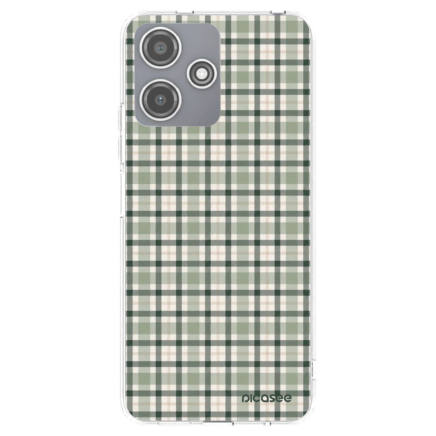 Picasee silikonska prozirna maskica za Xiaomi Redmi 12 5G - Sage Tartan