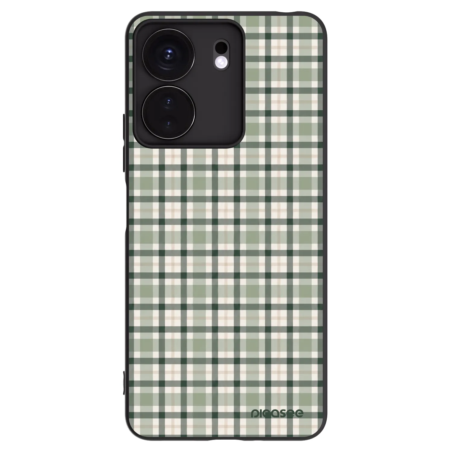 Picasee crna silikonska maskica za Xiaomi Redmi 13C 4G - Sage Tartan