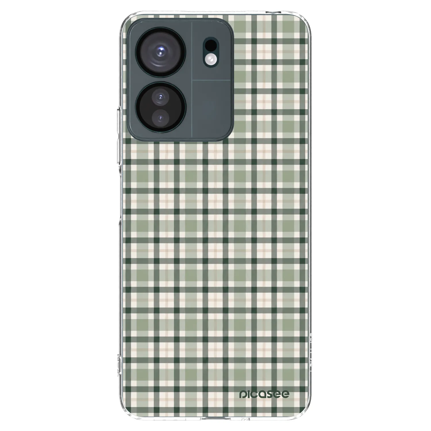 Picasee silikonska prozirna maskica za Xiaomi Redmi 13C 4G - Sage Tartan