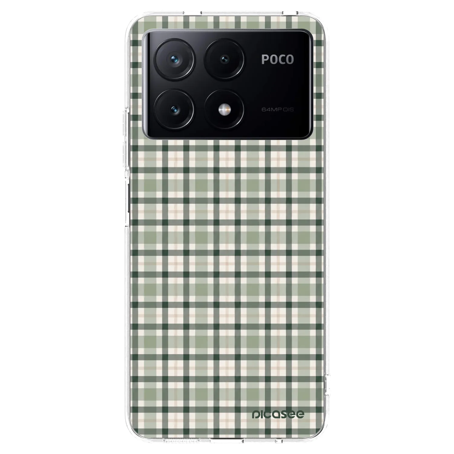 Picasee silikonska prozirna maskica za Xiaomi Poco X6 Pro - Sage Tartan