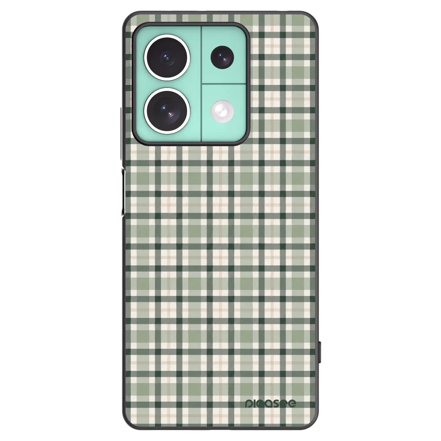 Picasee crna silikonska maskica za Xiaomi Redmi Note 13 5G - Sage Tartan