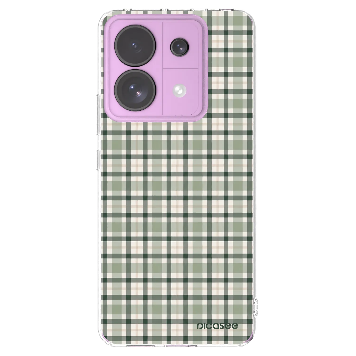 Picasee silikonska prozirna maskica za Xiaomi Redmi Note 13 Pro 5G - Sage Tartan