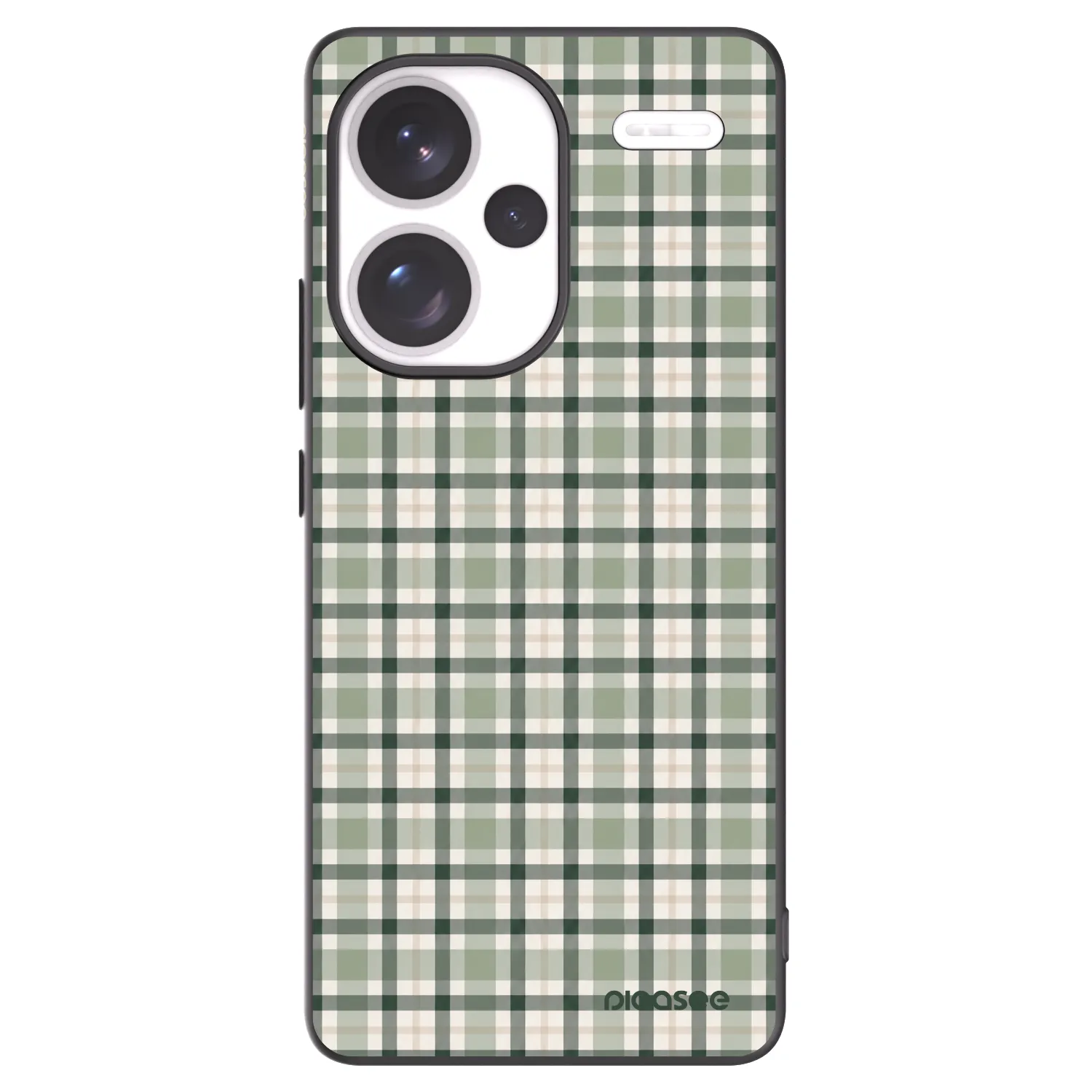 Picasee crna silikonska maskica za Xiaomi Redmi Note 13 Pro+ 5G - Sage Tartan