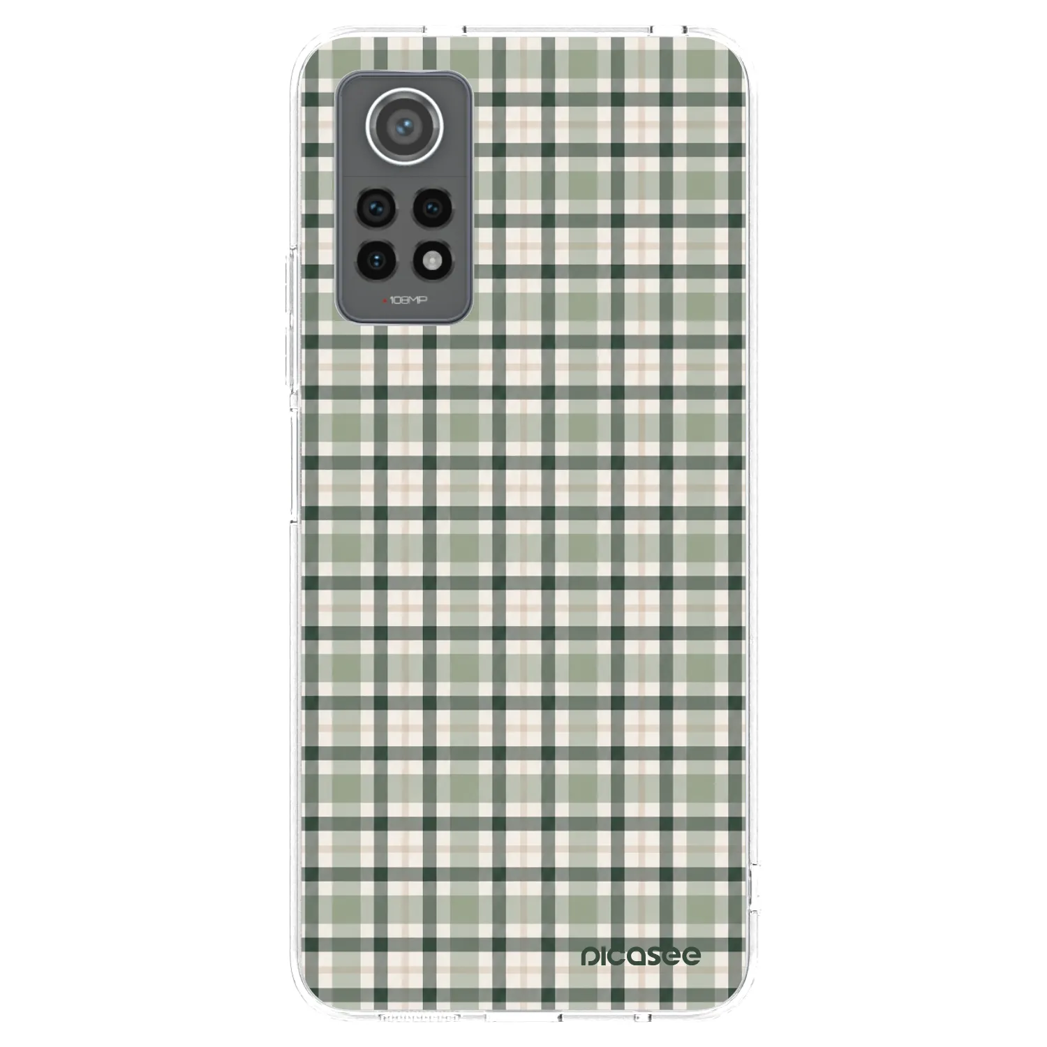 Picasee silikonska prozirna maskica za Xiaomi Redmi Note 12 Pro 4G - Sage Tartan