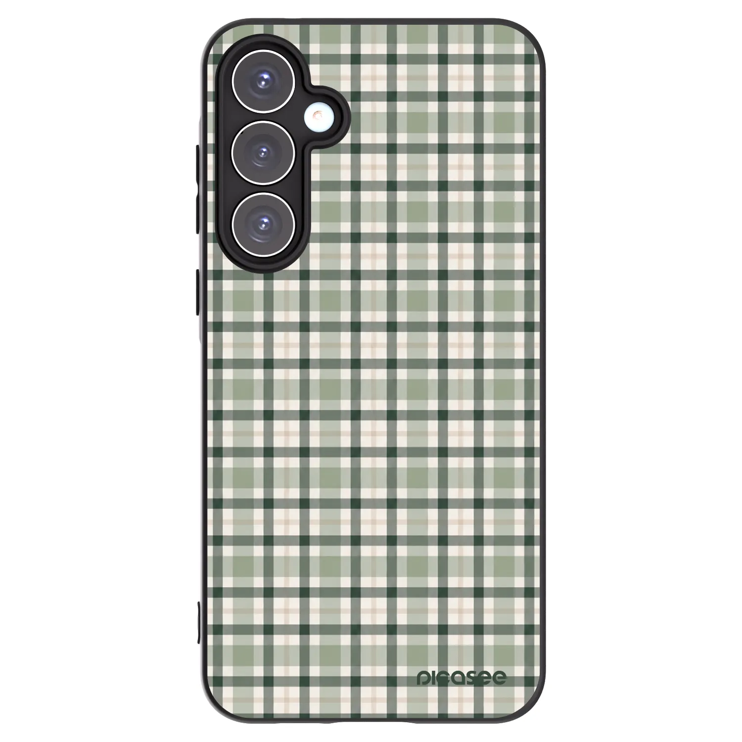 Picasee crna silikonska maskica za Samsung Galaxy A55 5G A556B - Sage Tartan