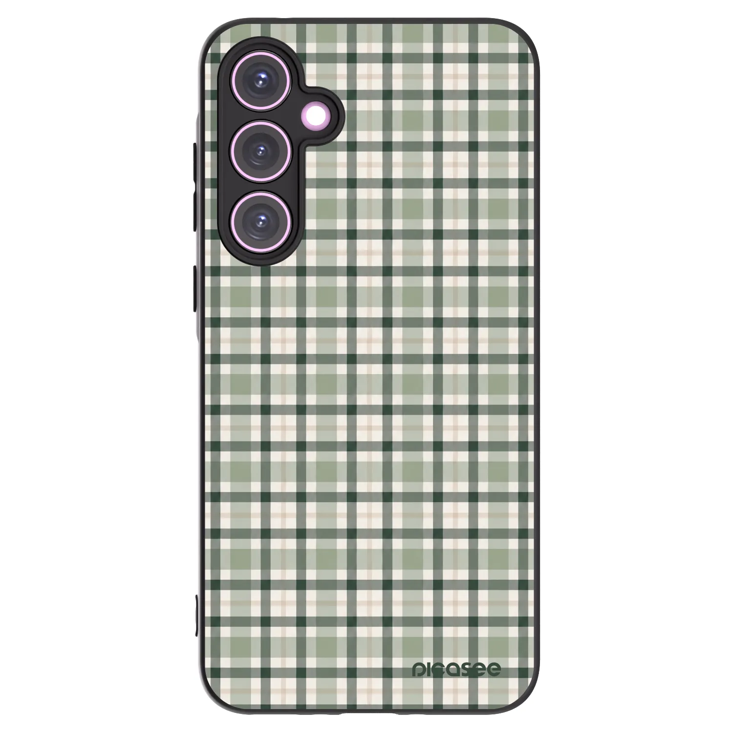 Picasee crna silikonska maskica za Samsung Galaxy A35 5G A356B - Sage Tartan