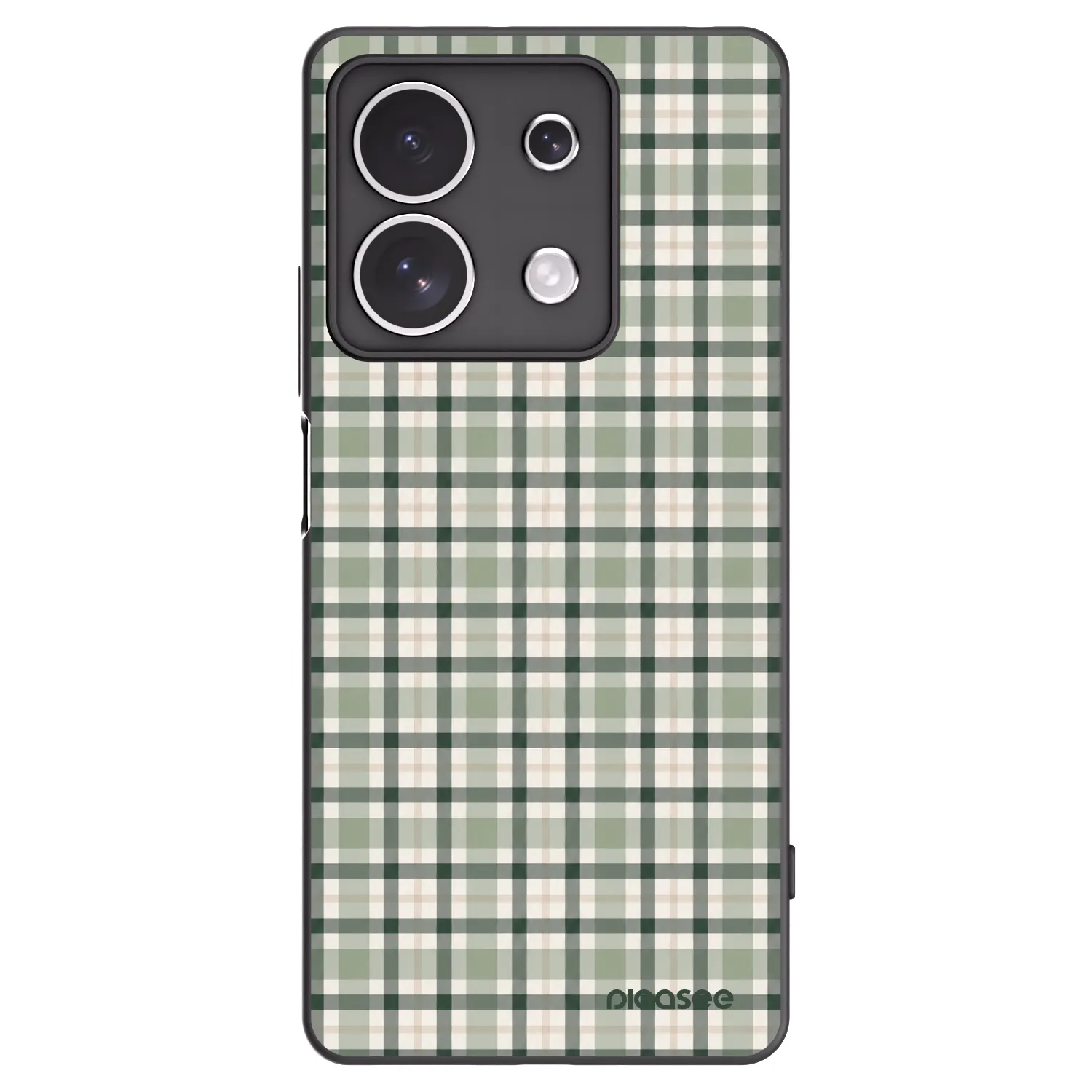 Picasee crna silikonska maskica za Xiaomi Redmi Note 13 4G - Sage Tartan