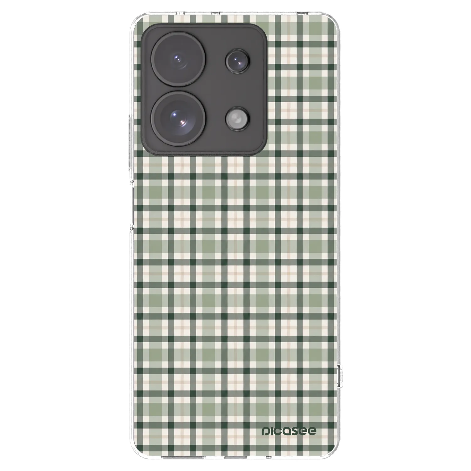 Picasee silikonska prozirna maskica za Xiaomi Redmi Note 13 Pro 4G - Sage Tartan