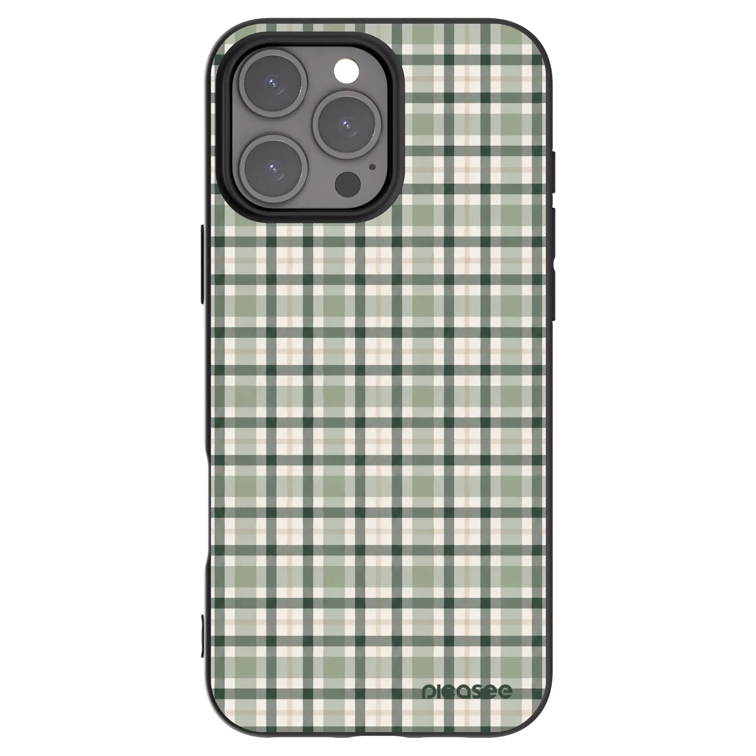 Picasee crna silikonska maskica za Apple iPhone 16 Pro Max - Sage Tartan