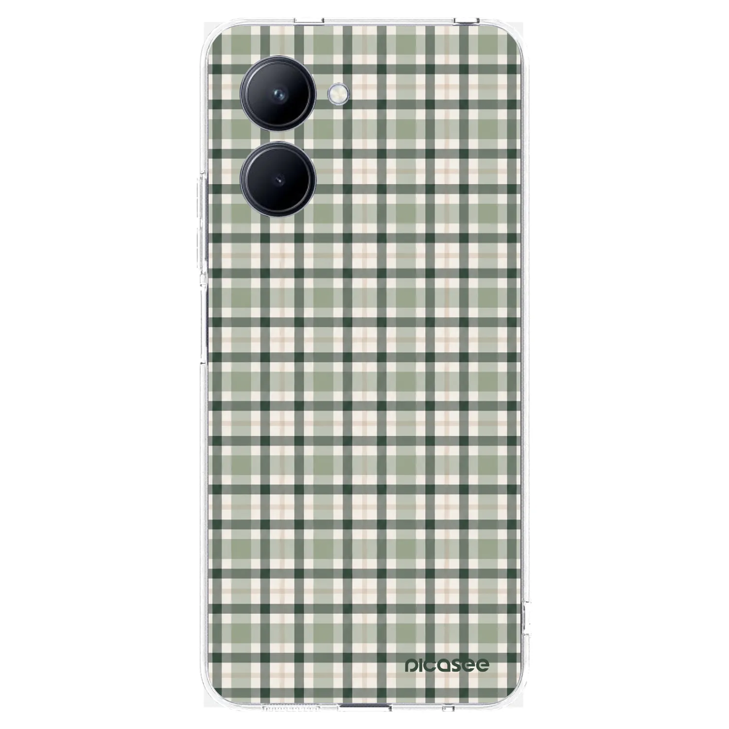 Picasee silikonska prozirna maskica za Realme C33 (2023) - Sage Tartan