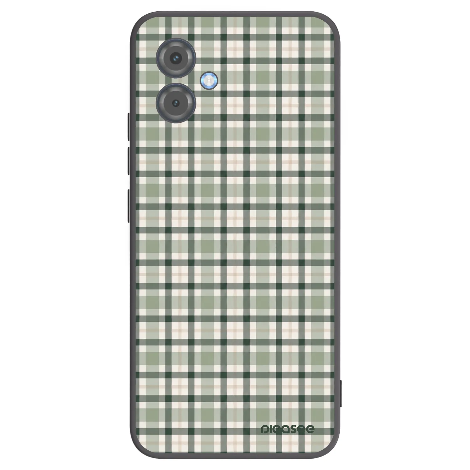 Picasee crna silikonska maskica za Motorola Moto G14 - Sage Tartan