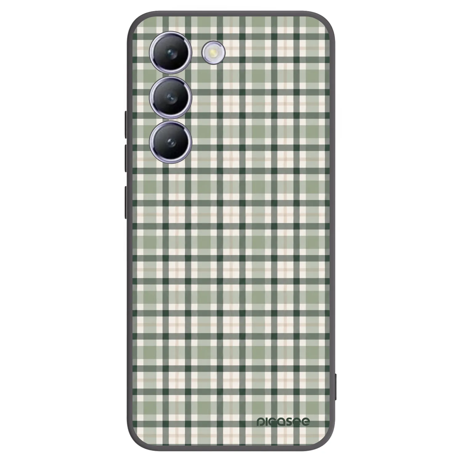 Picasee crna silikonska maskica za Vivo V40 SE 5G - Sage Tartan
