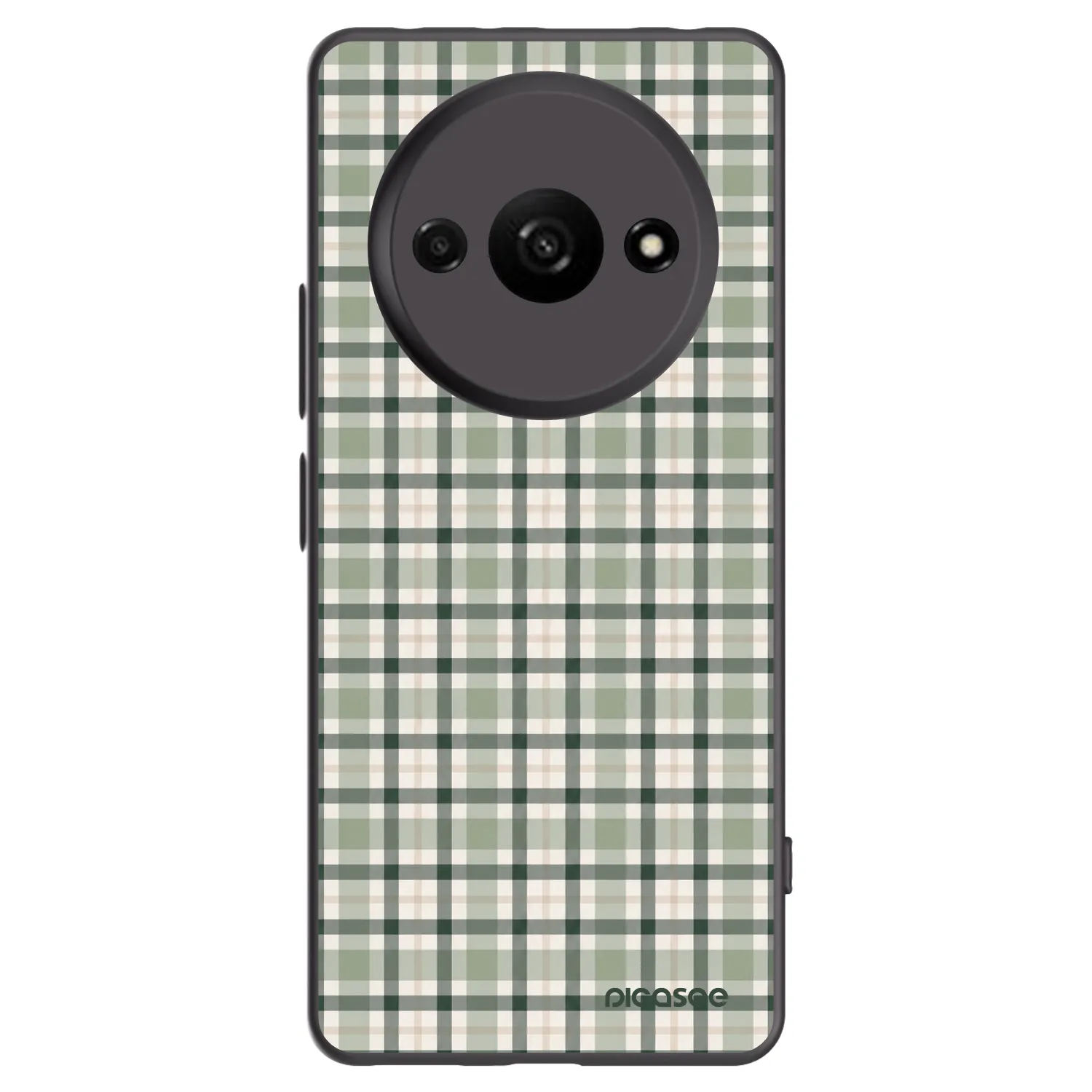 Picasee crna silikonska maskica za Xiaomi Redmi A3 - Sage Tartan