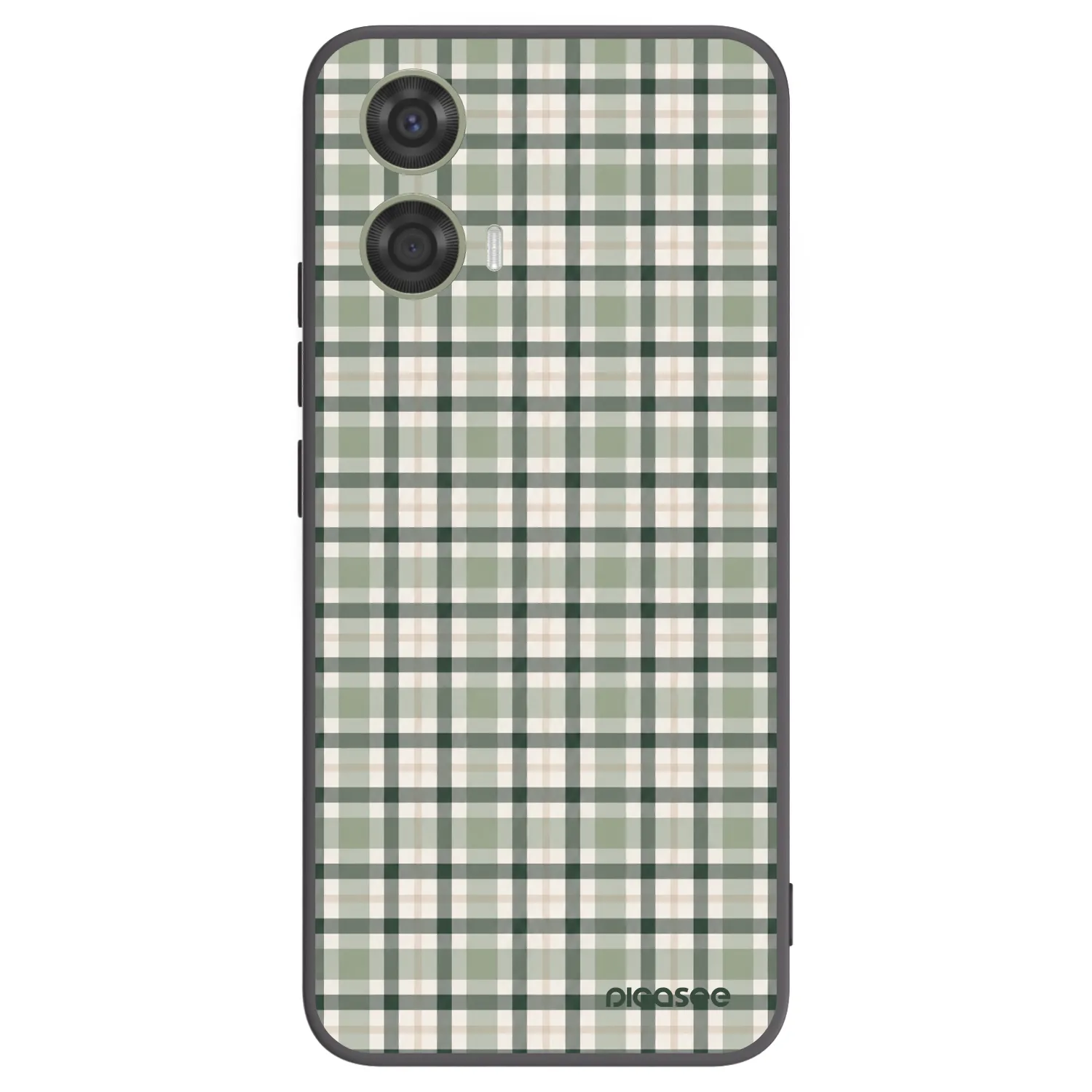 Picasee crna silikonska maskica za Motorola Moto G24 - Sage Tartan
