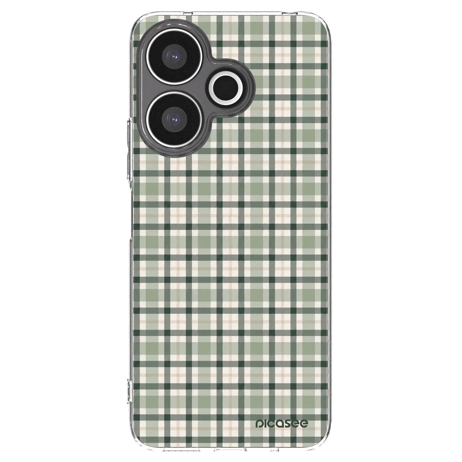 Picasee silikonska prozirna maskica za Xiaomi Redmi 13 4G - Sage Tartan