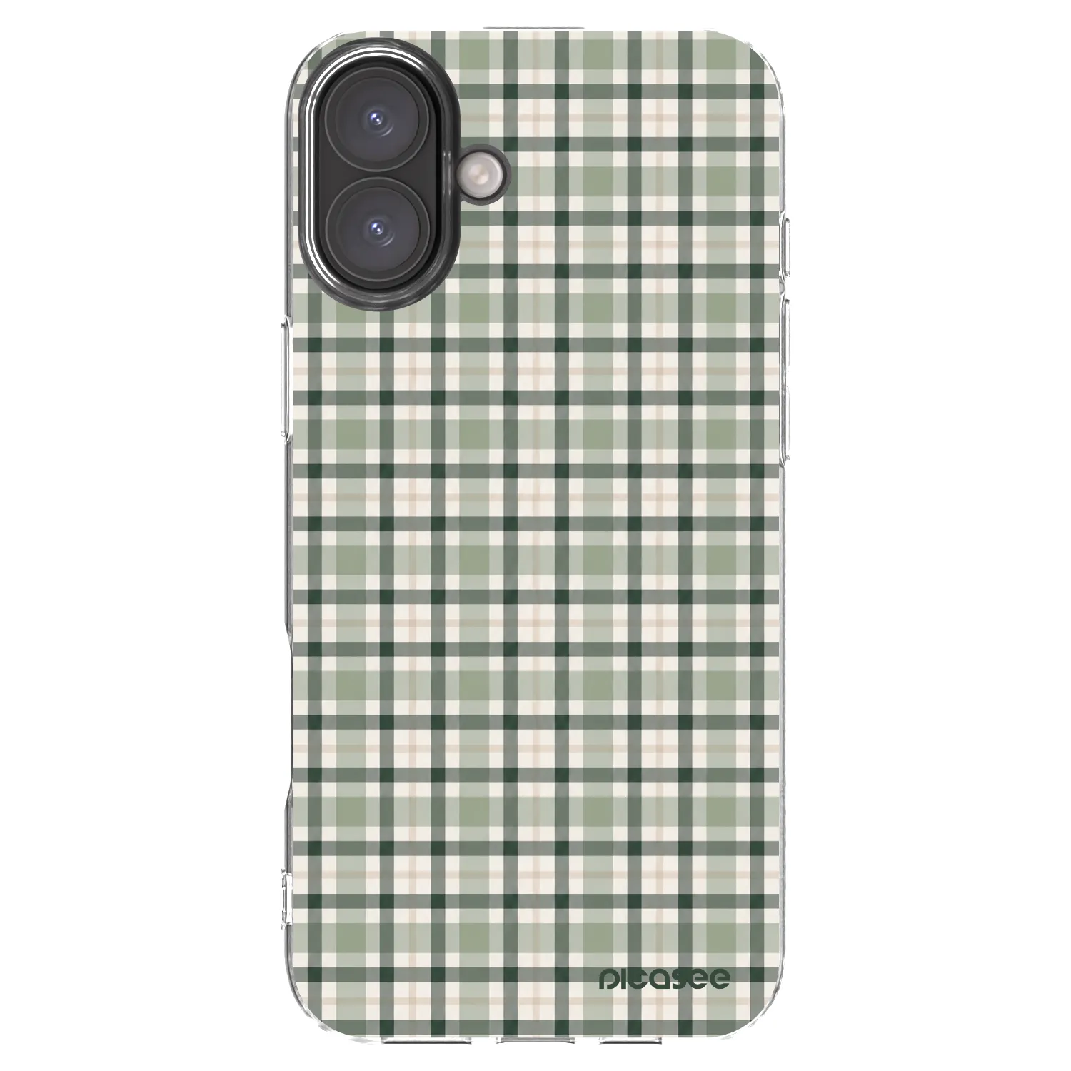 Picasee silikonska prozirna maskica za Apple iPhone 16 Plus - Sage Tartan