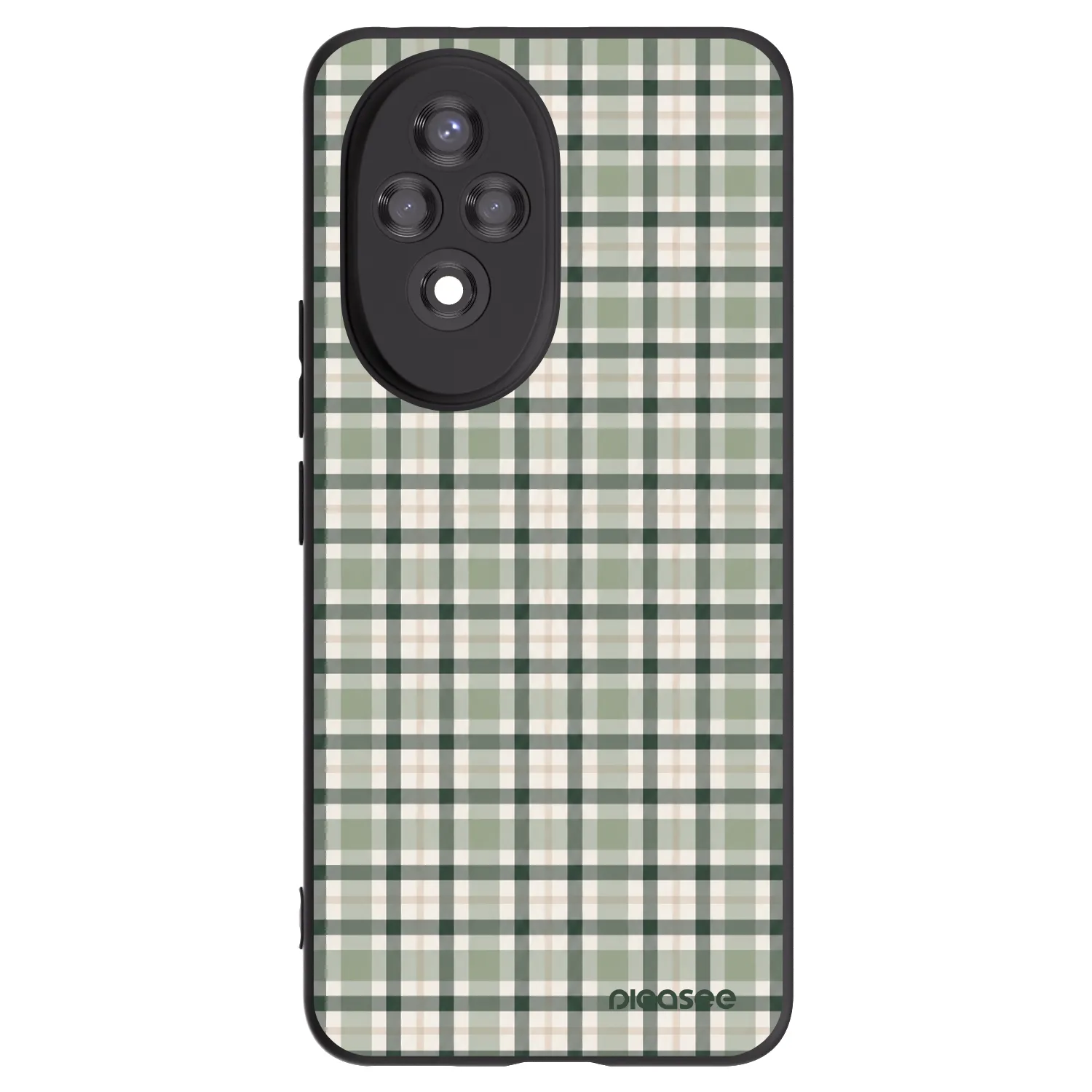 Picasee crna silikonska maskica za Honor 200 5G - Sage Tartan